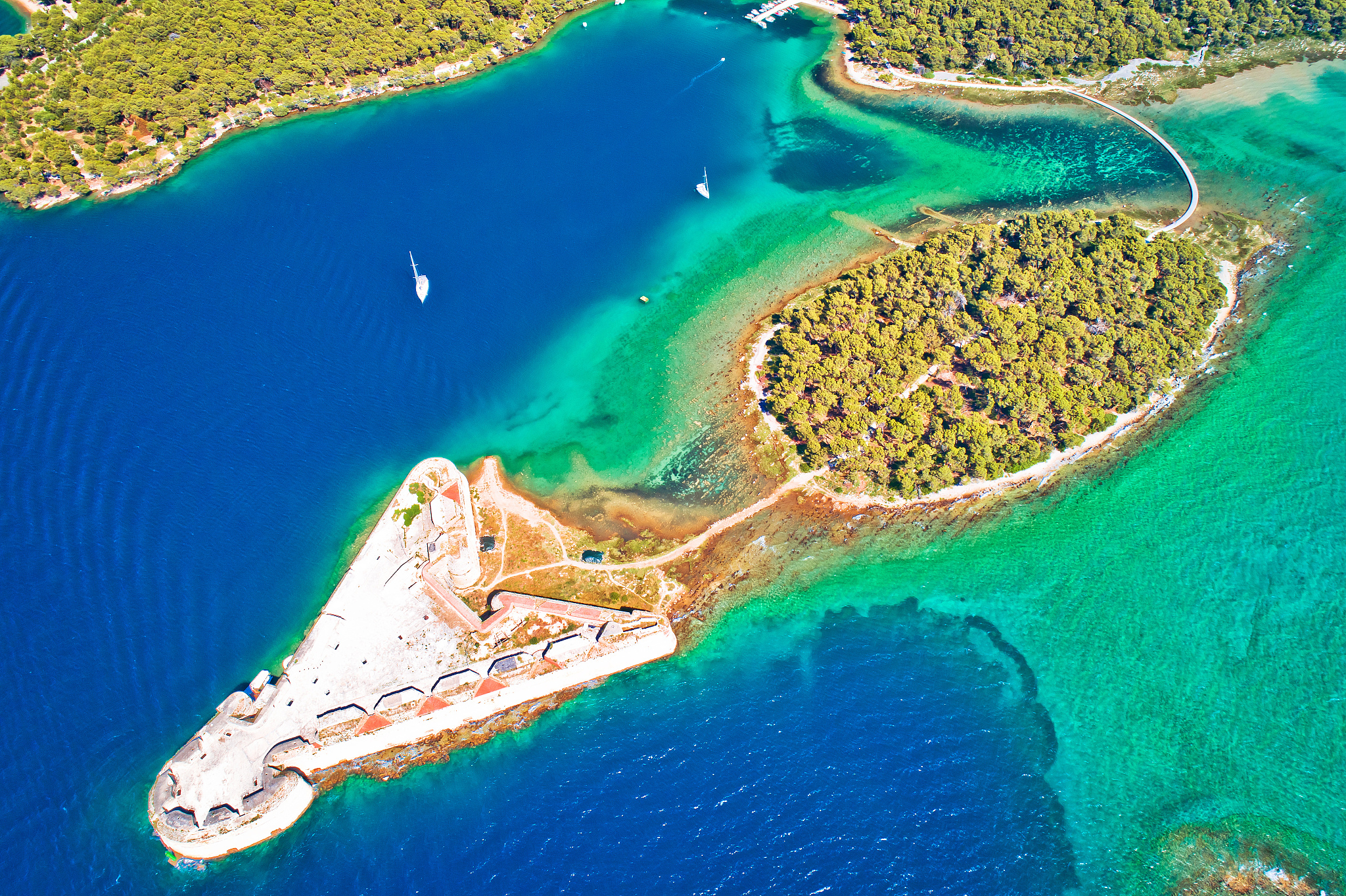 saint nikola fortress overlooking sibenik bay entrance
