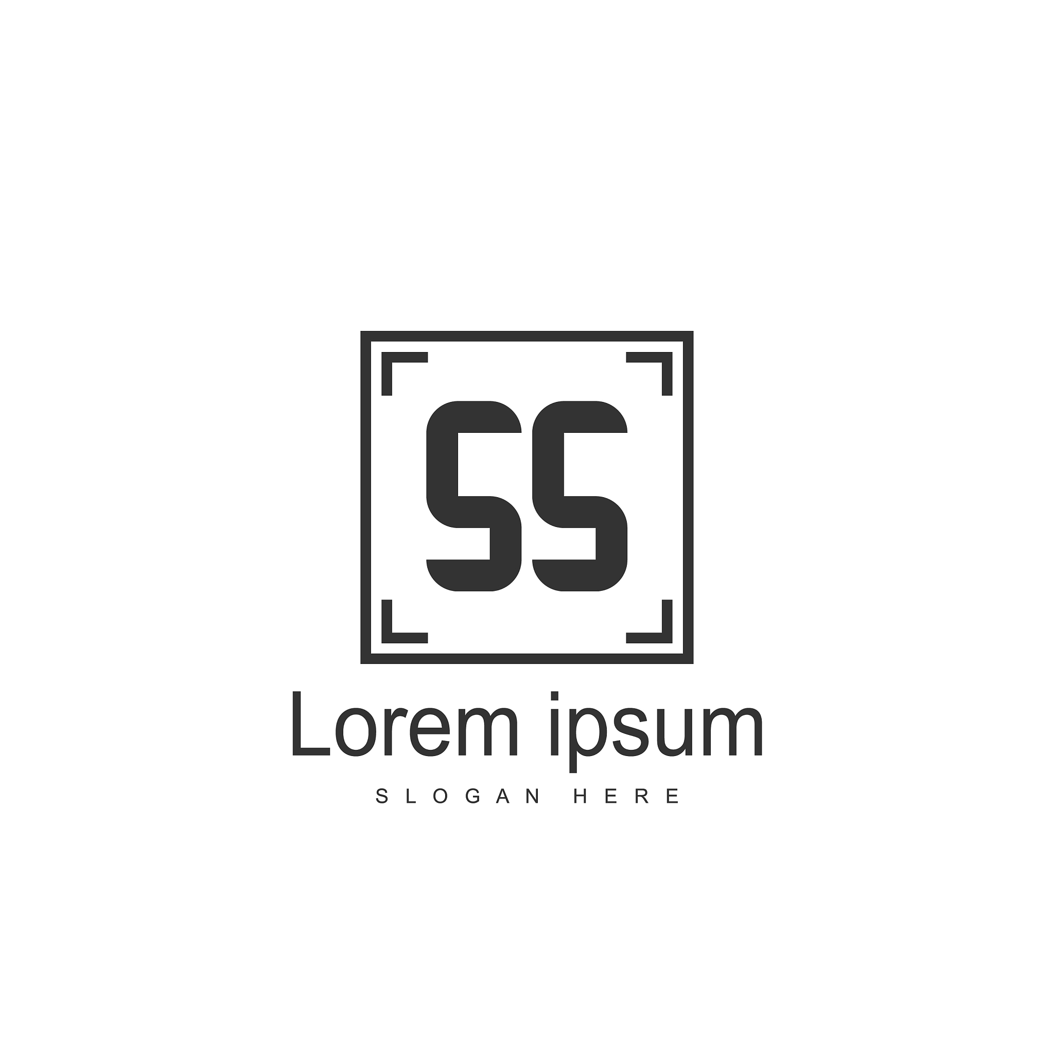 initial letter ss logo template minimalist letter