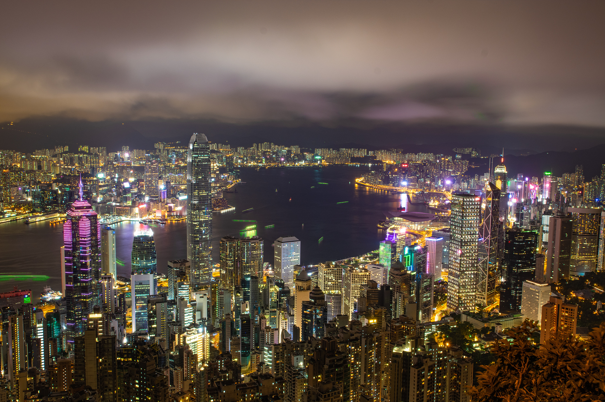 hong kong view at the night