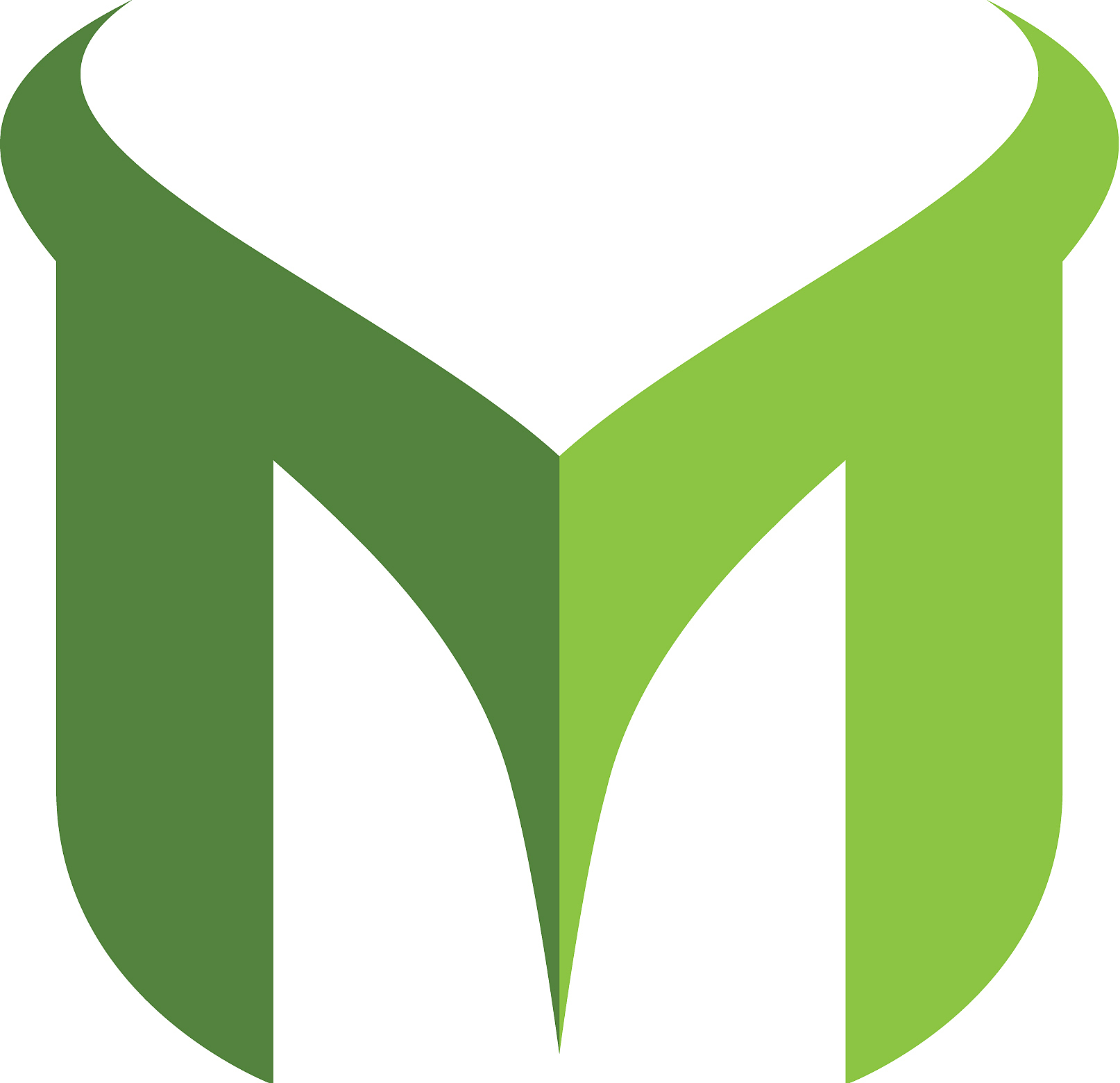 m letter logo template design