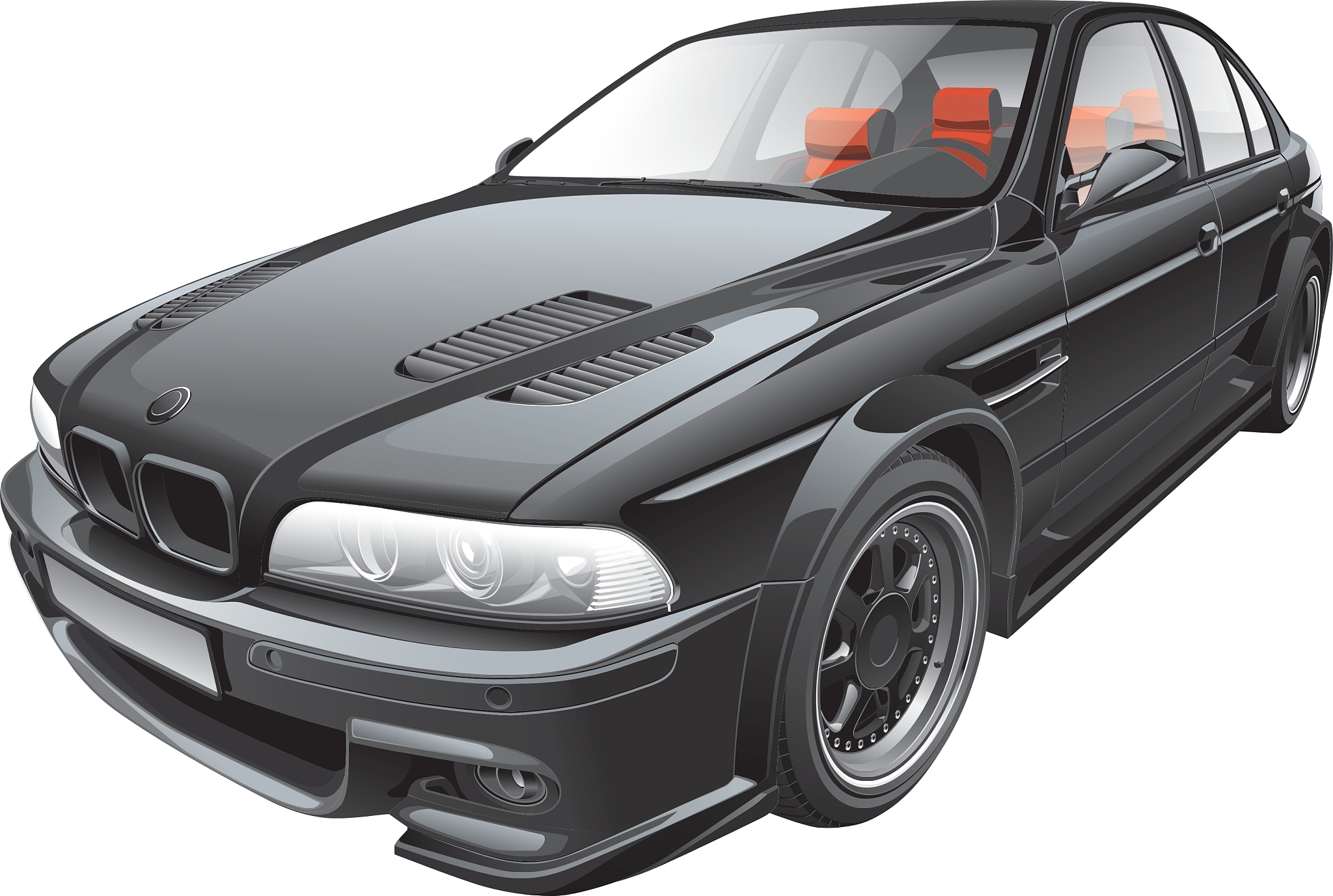 black custom car