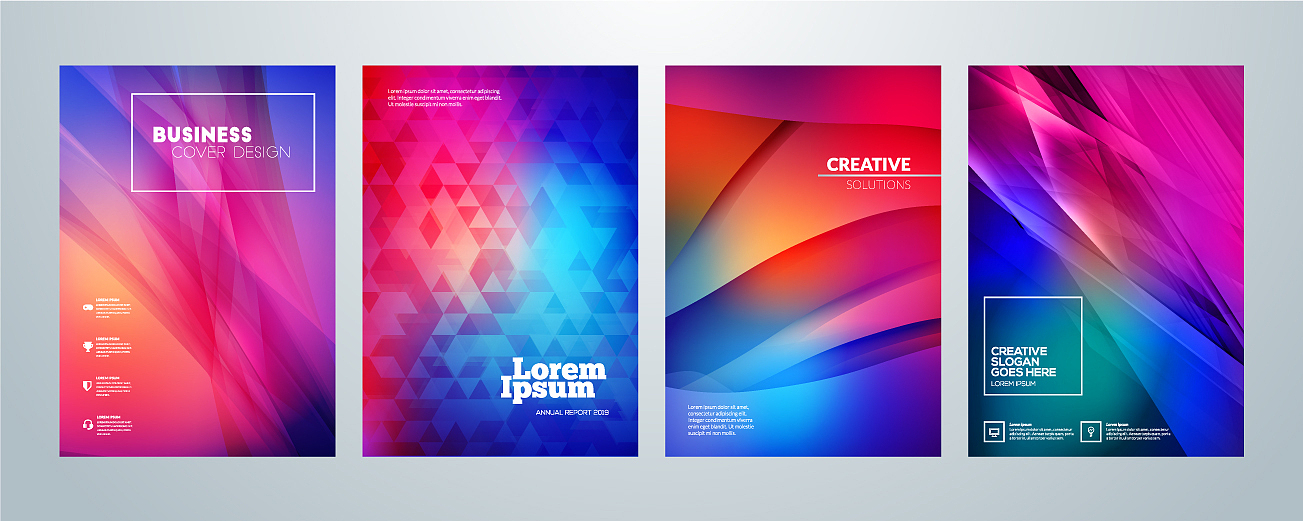 set of business brochure cover design templates