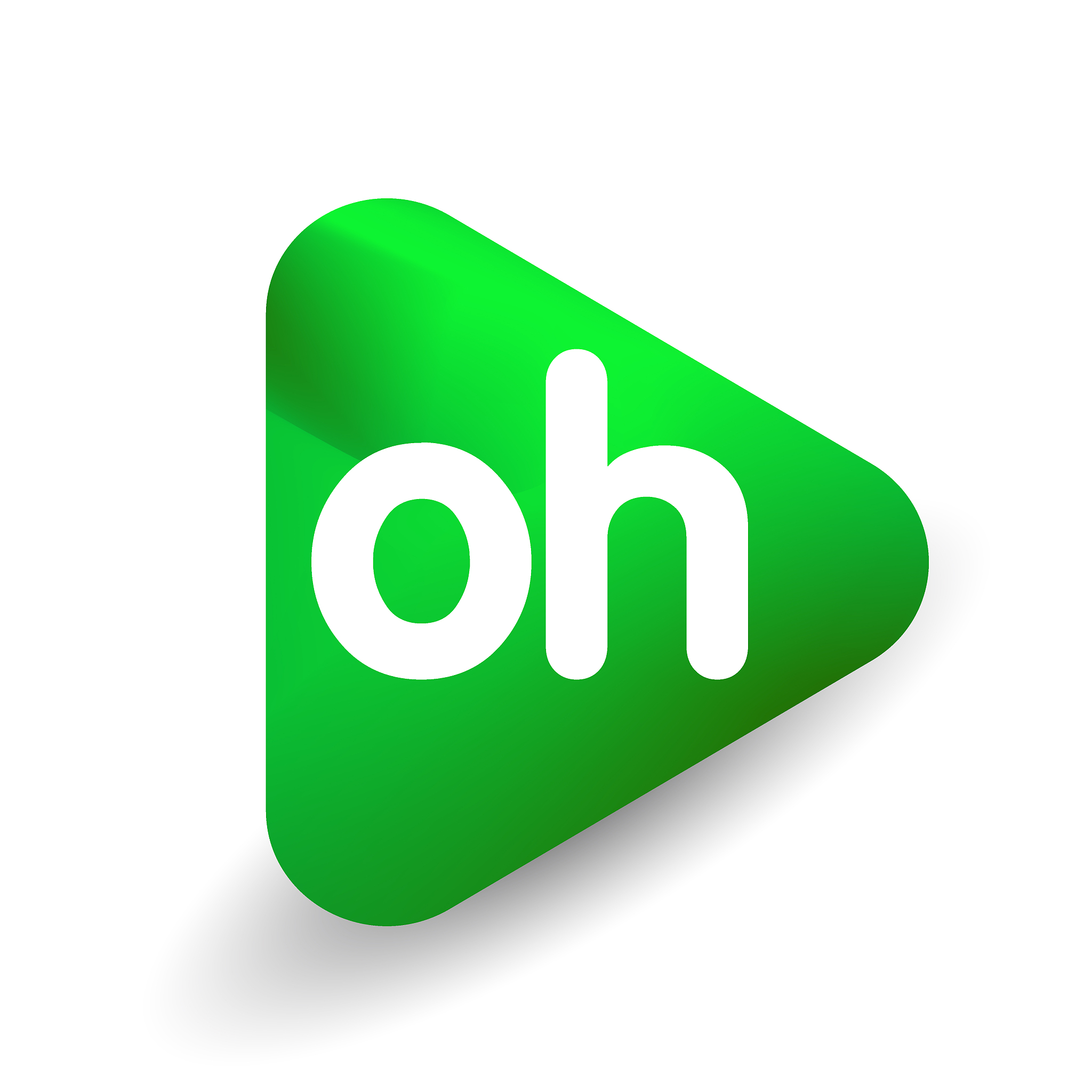 logotype in triangle shape and colorful background