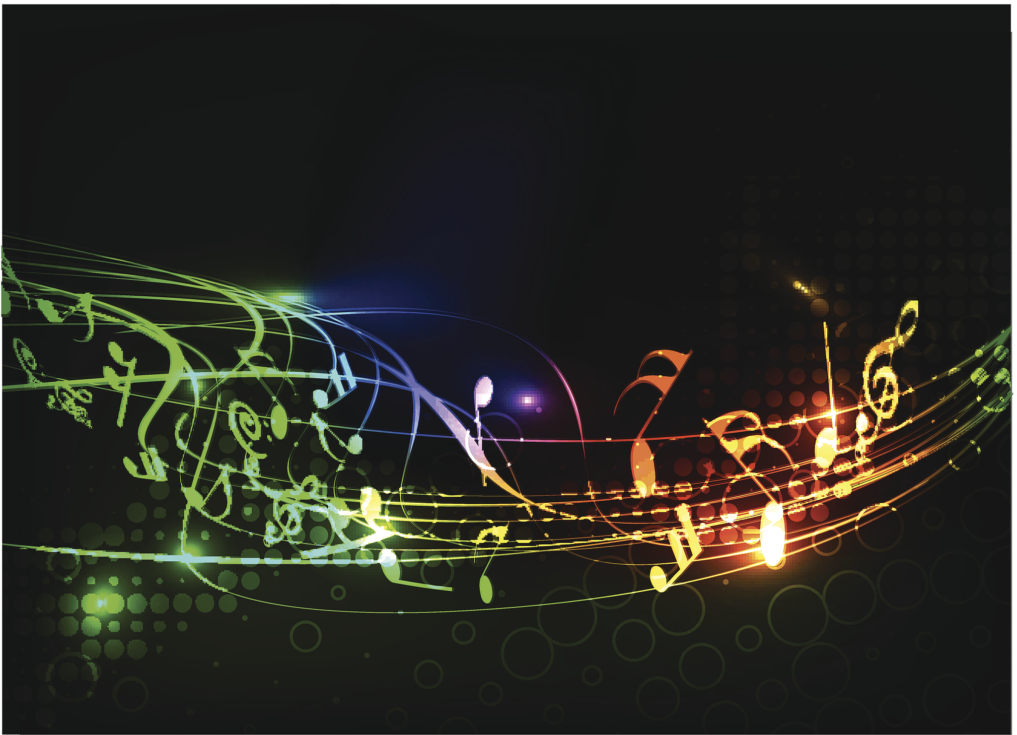 abstract music notes design