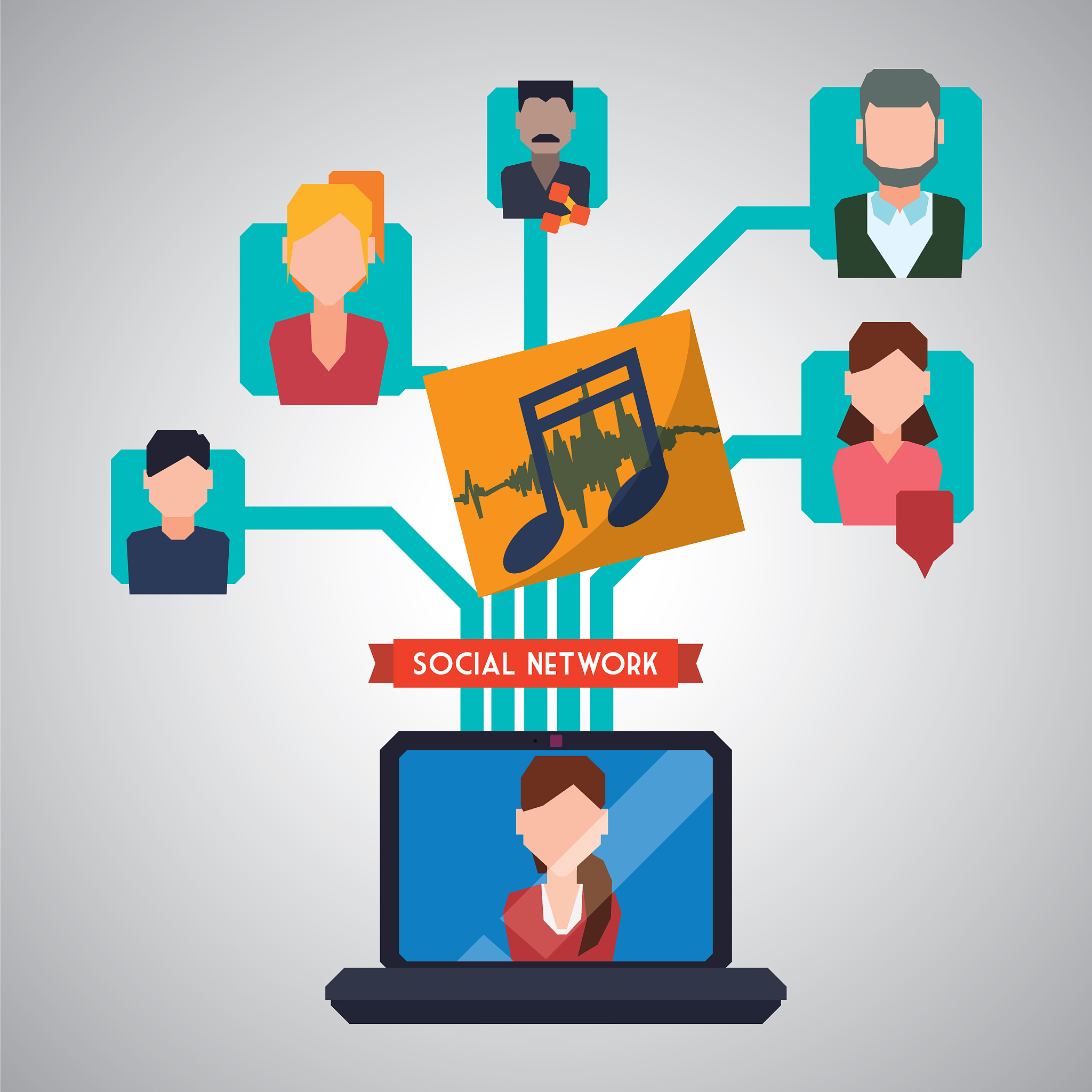 social network design social media icon isolated