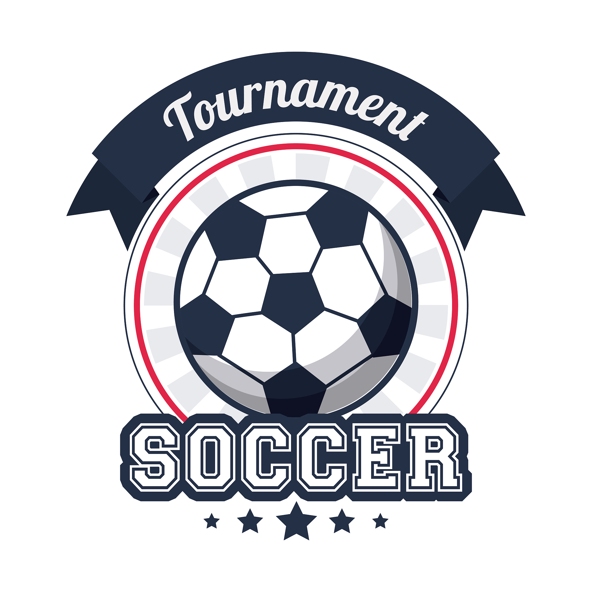 soccer sport tournament badge image