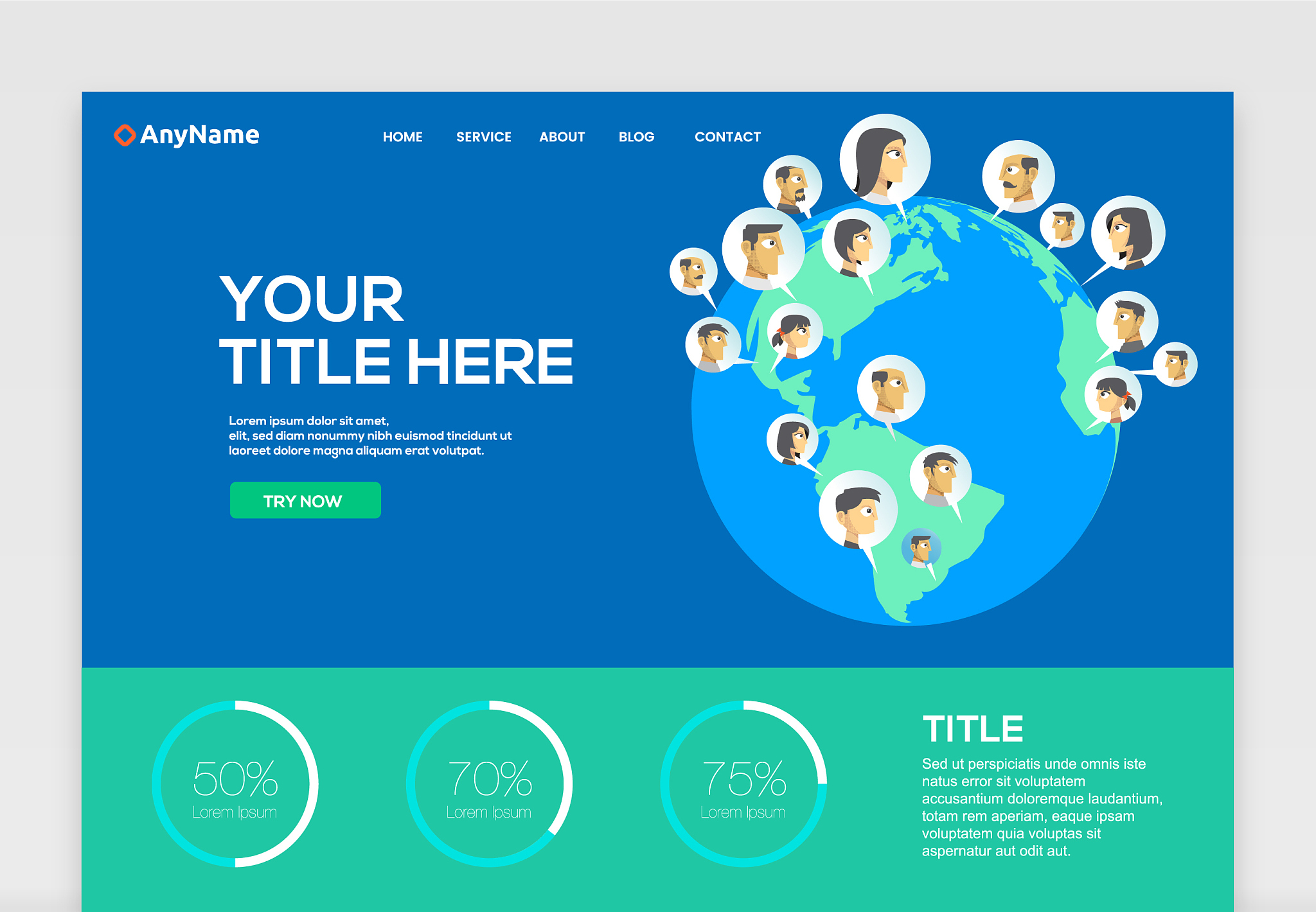 social media website template