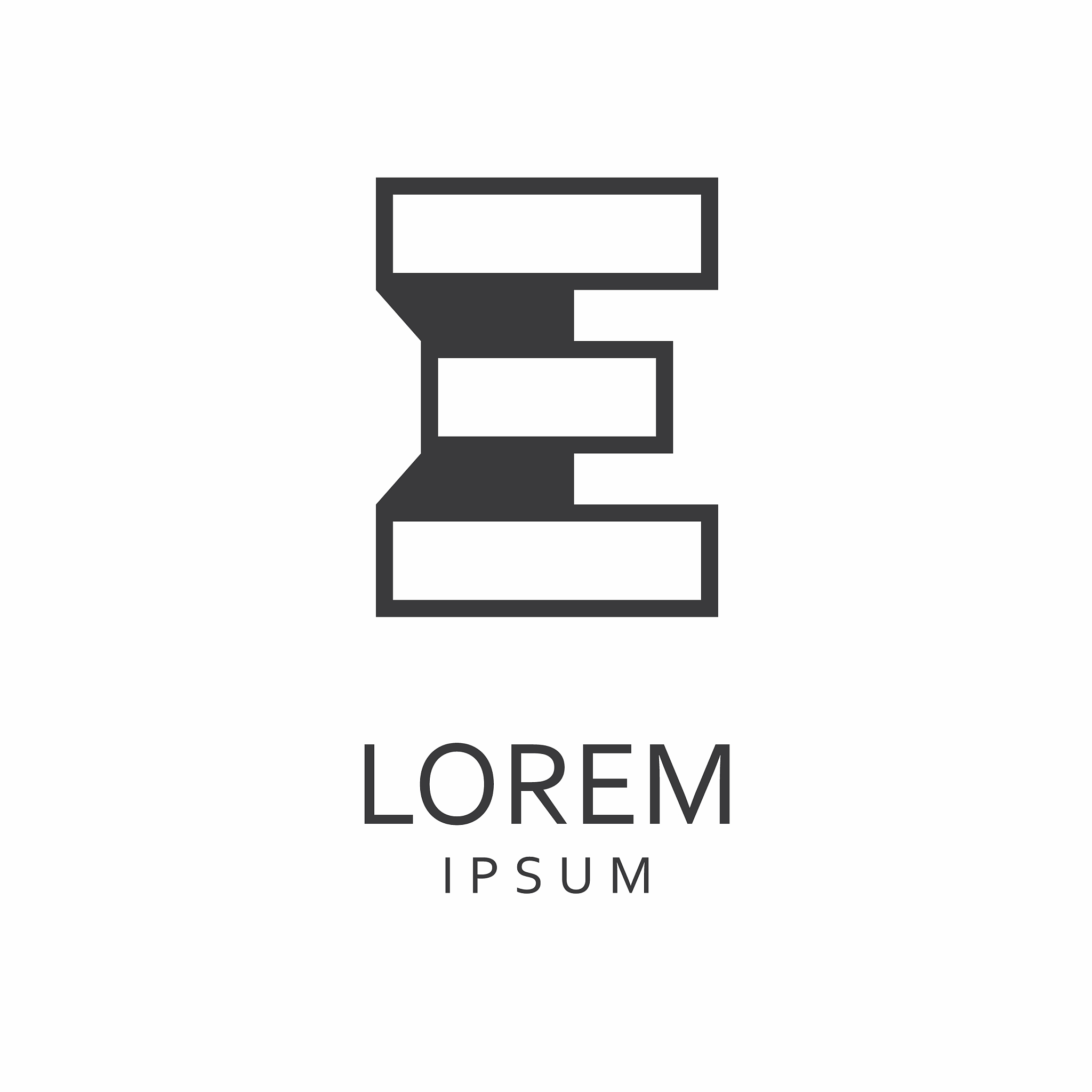 e letter logo icon