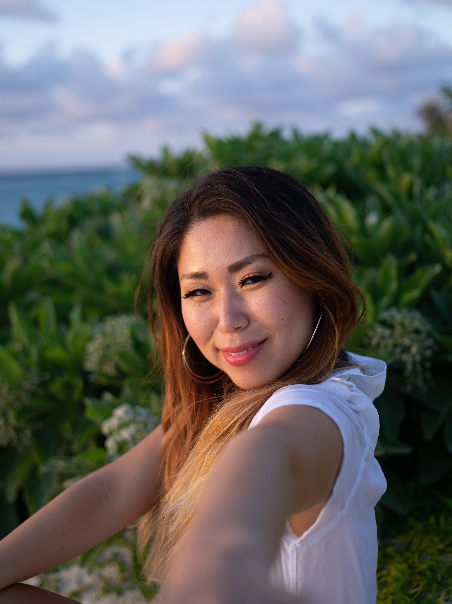 woman traveling in the island
