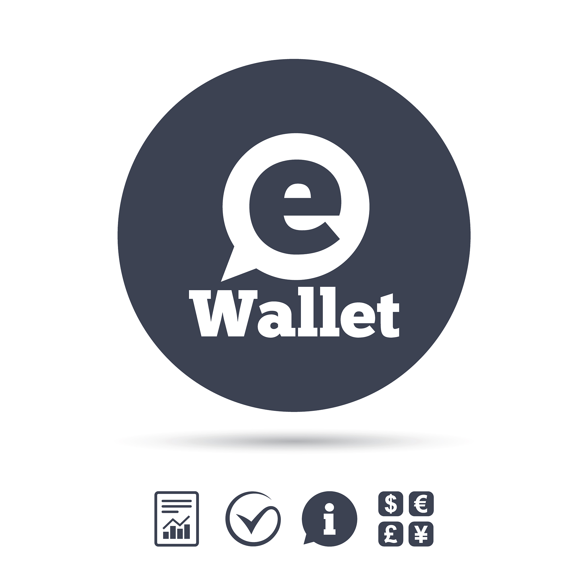ewallet sign icon electronic wallet symbol