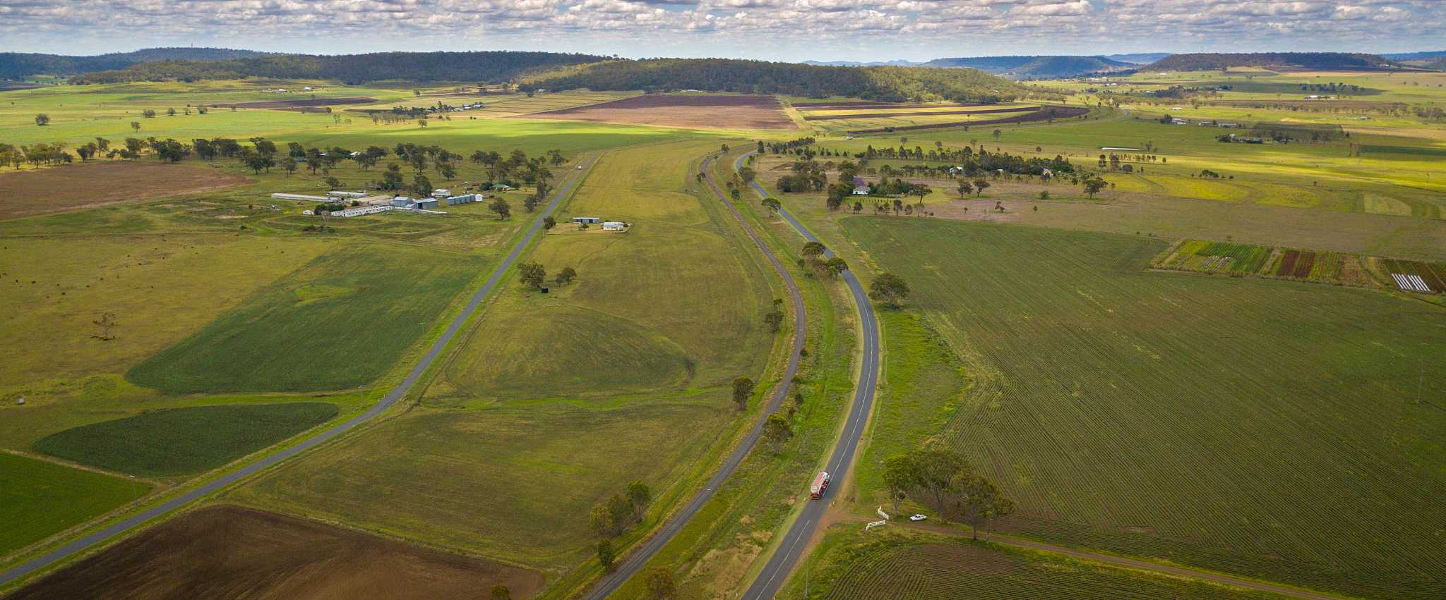 panoramic view of agricultural field