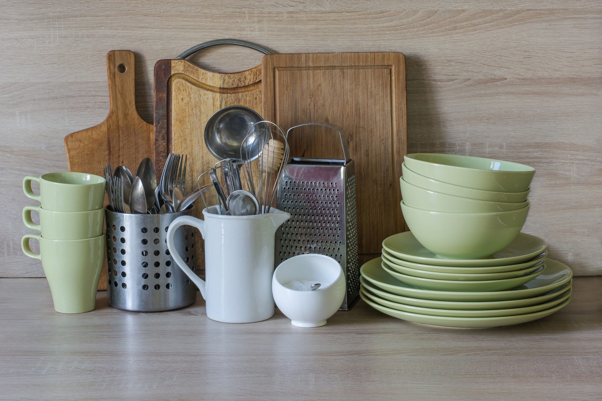 kitchen still life as background for design.