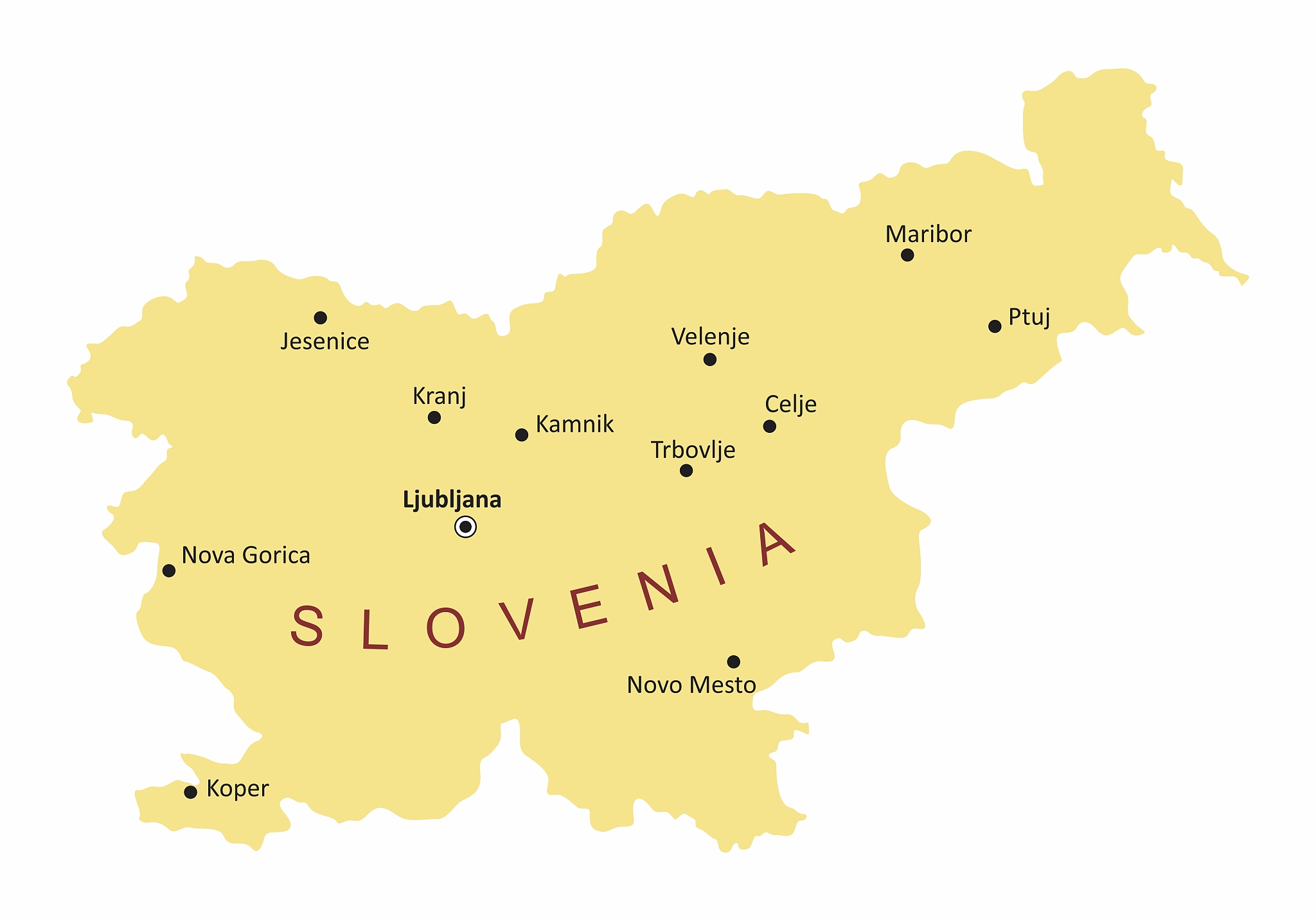 slovenia cities map