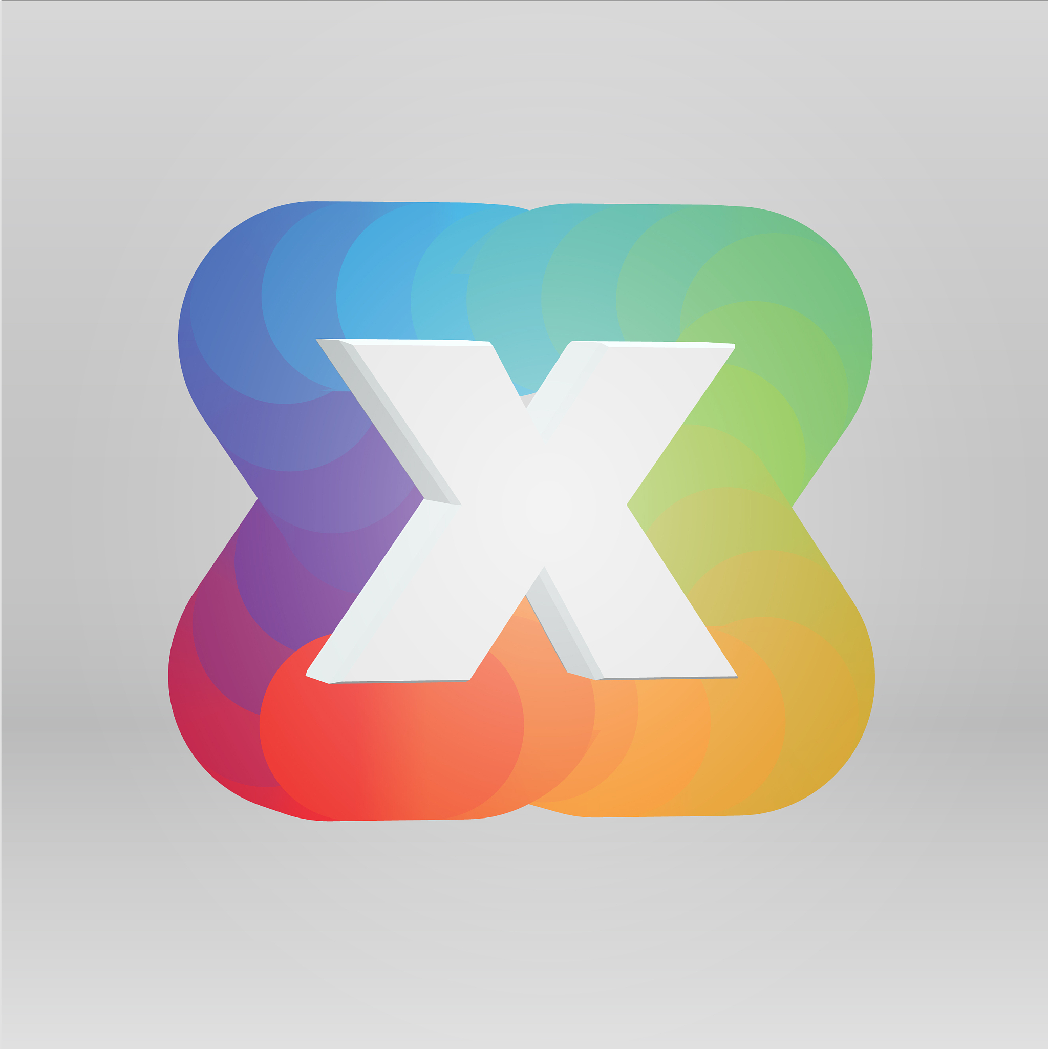 3d character from a fontset with colorful