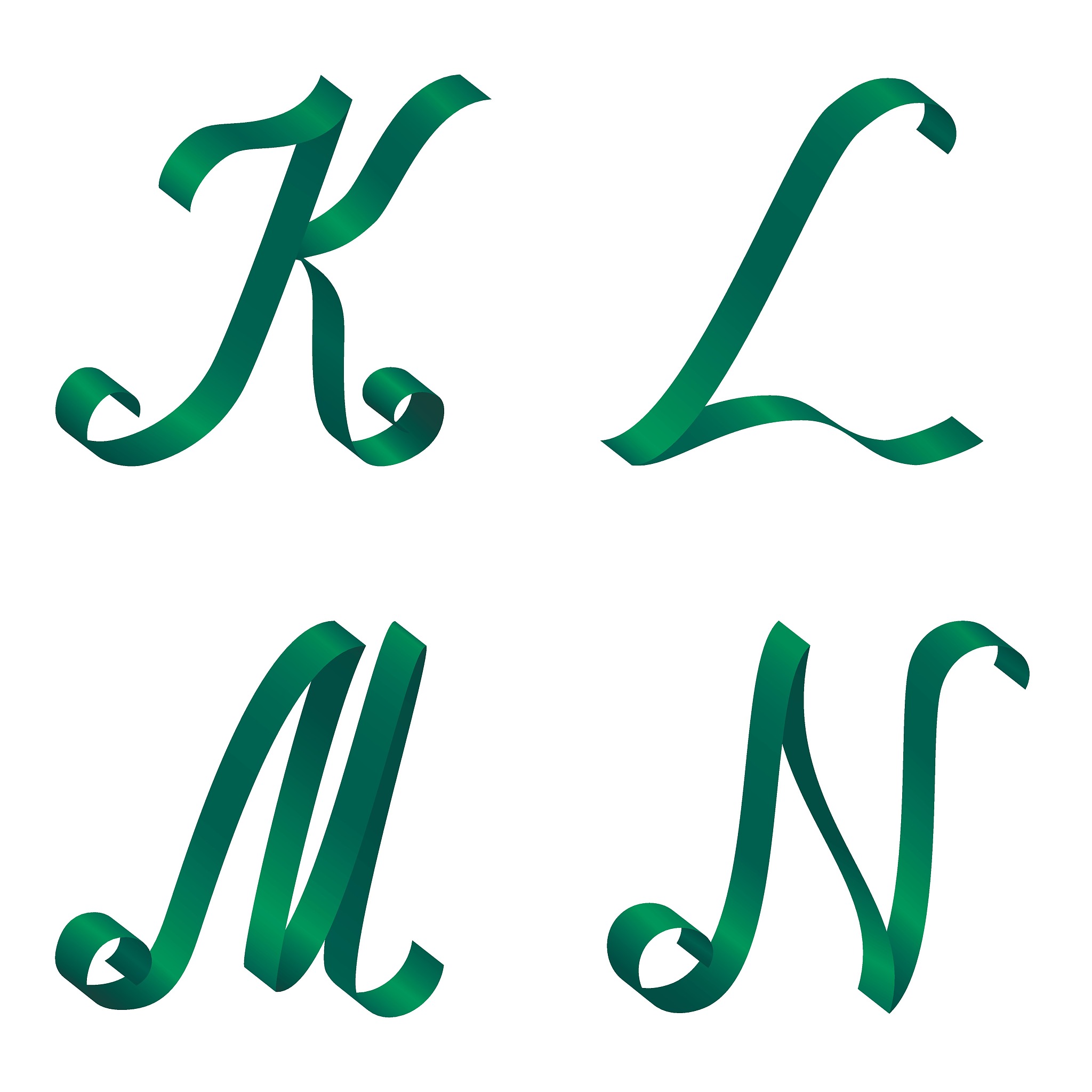 ribbon alphabet