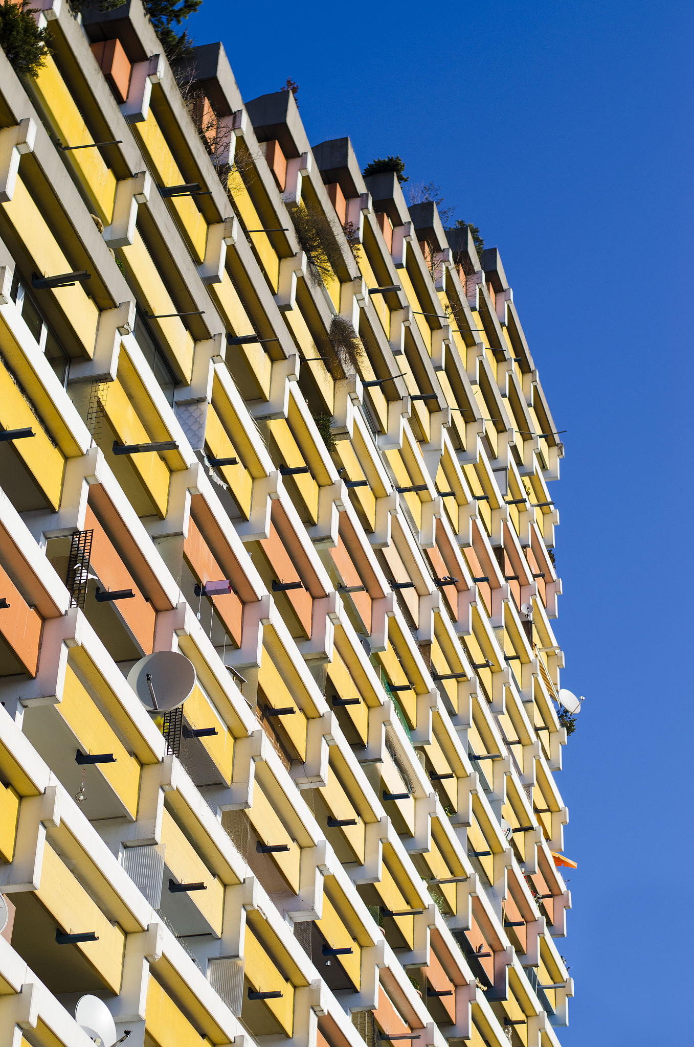 colourful apartment block