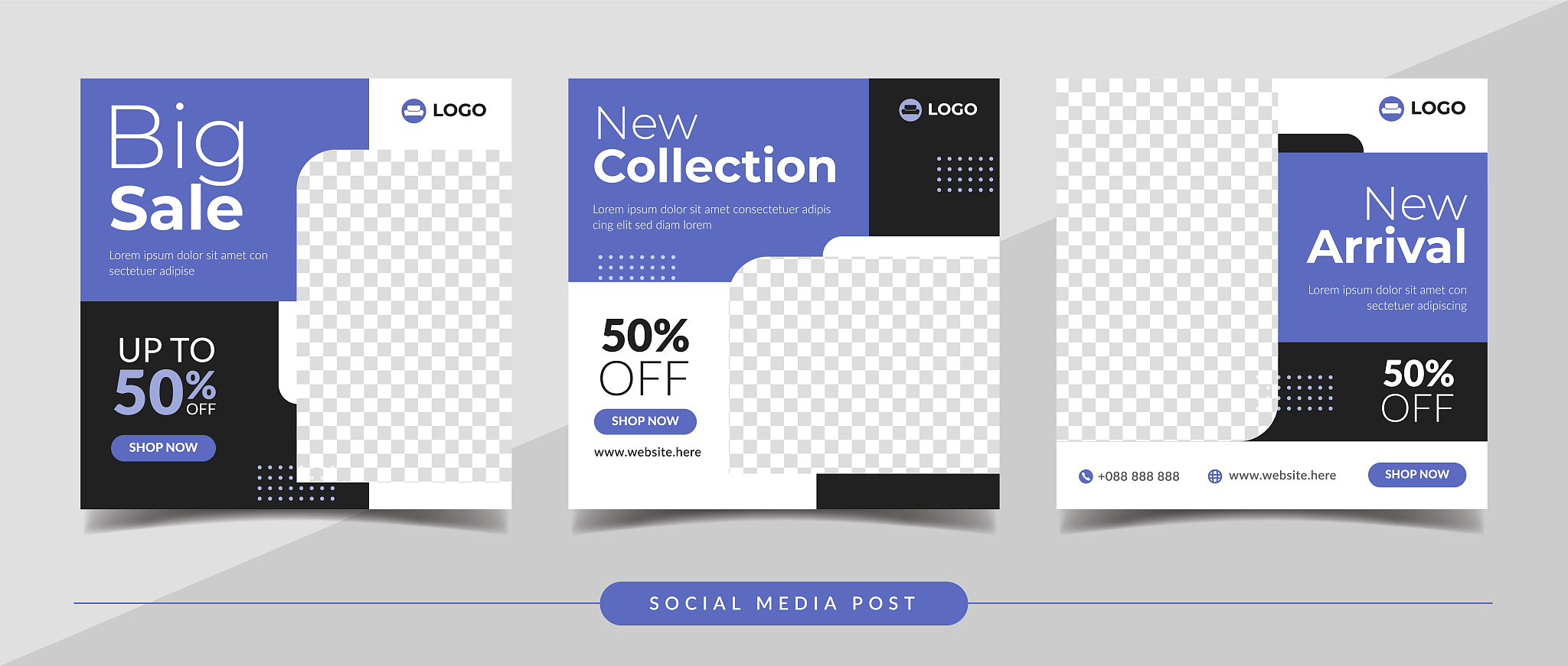 new collection sale square banner for social media post and digi