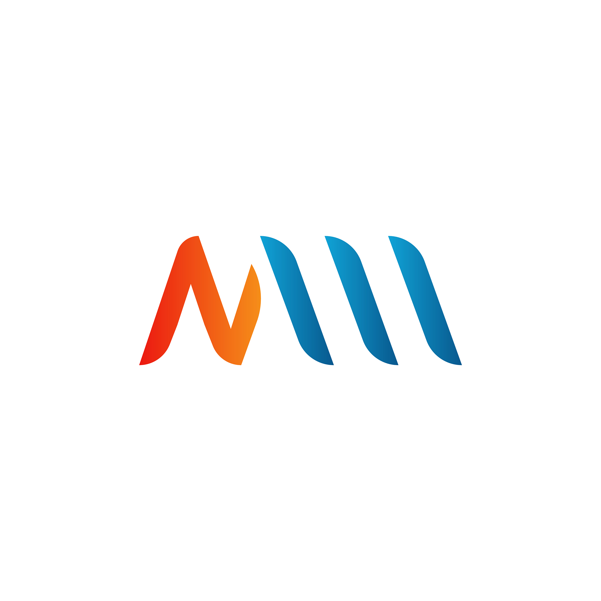 initial letter nw nm mw mm logo design template