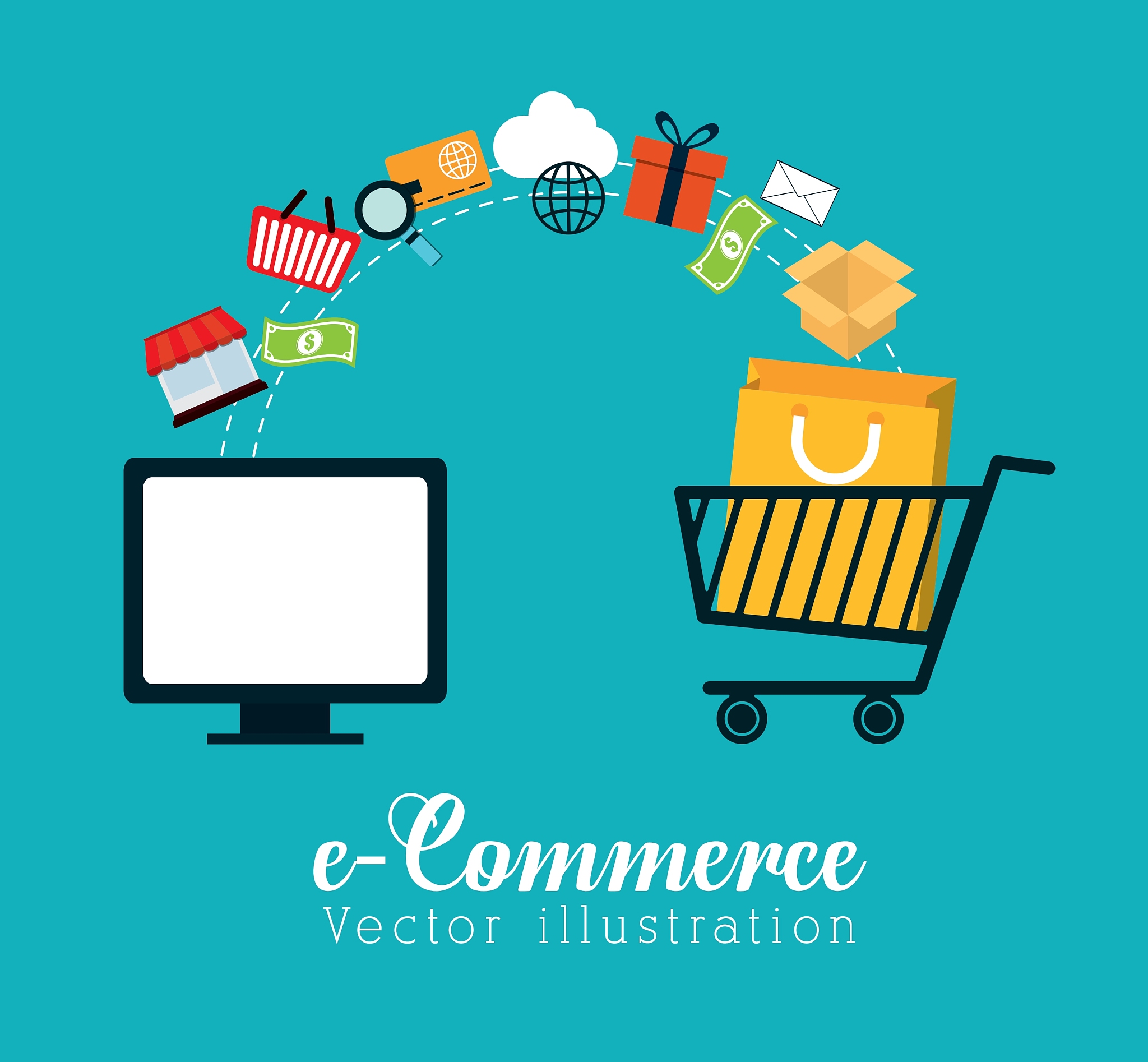 shopping and ecommerce graphic design