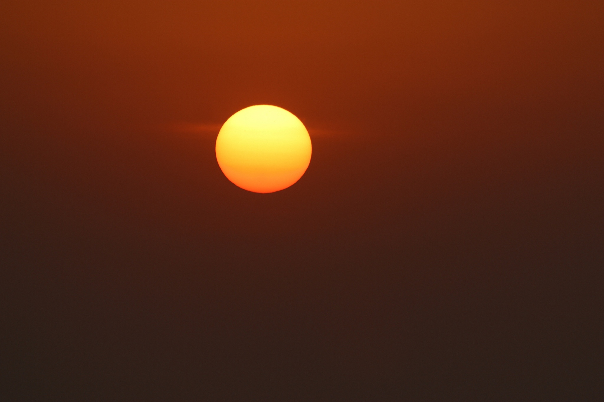 glowing sunset sky