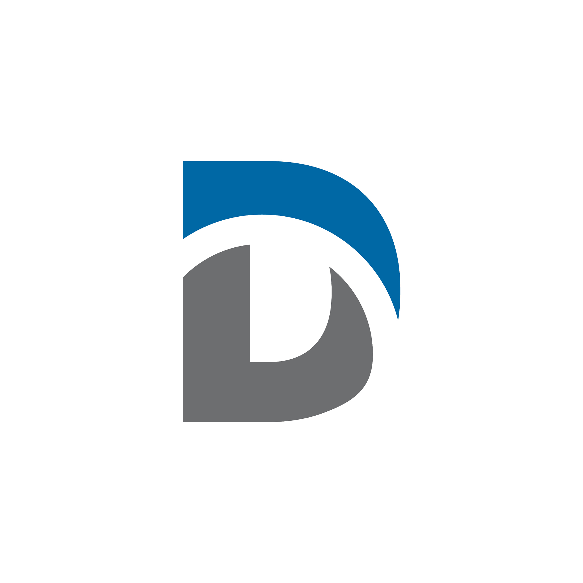 d letter initial logo design template