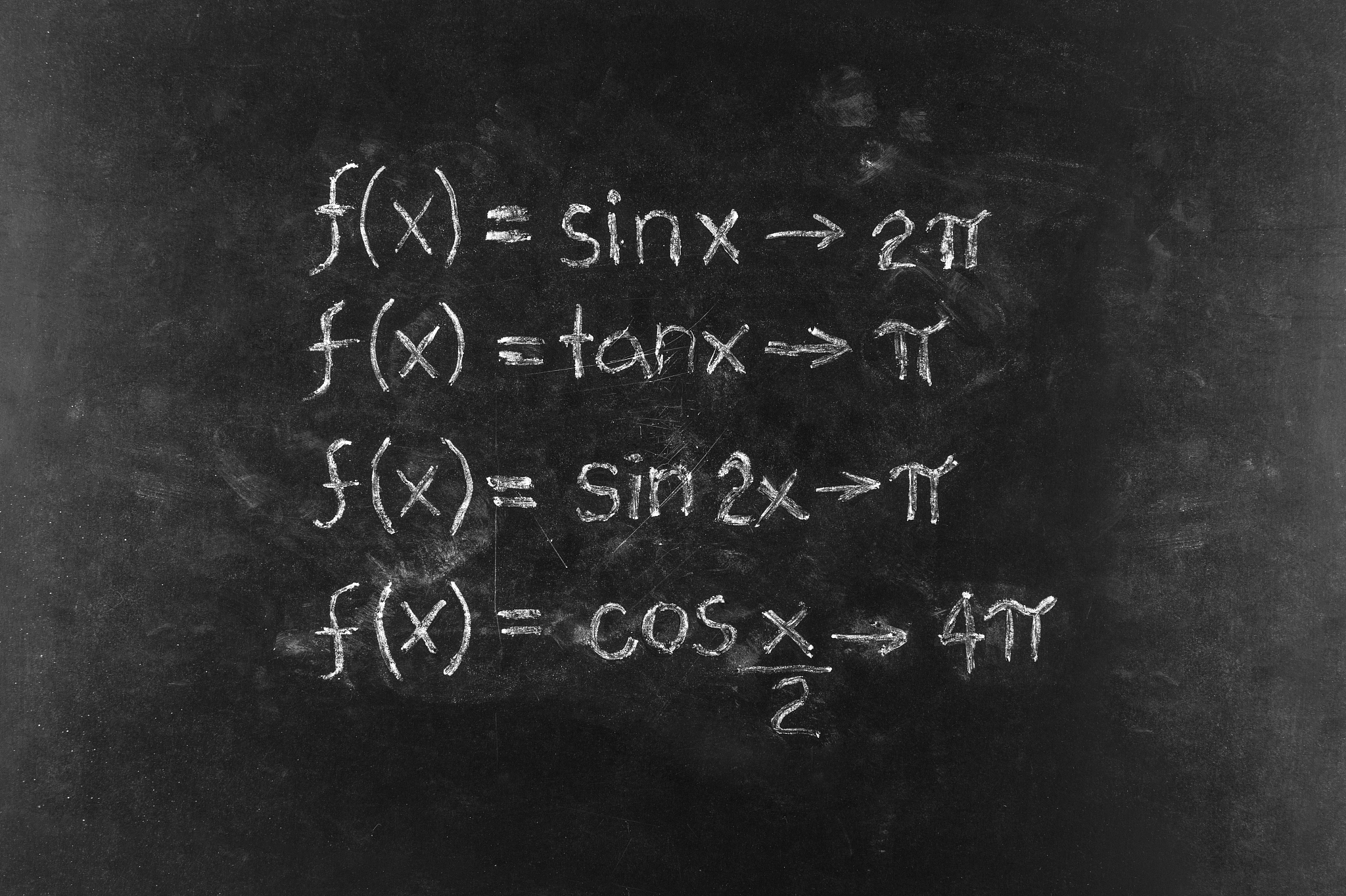 back to school background. trigonometric equation formula on bla