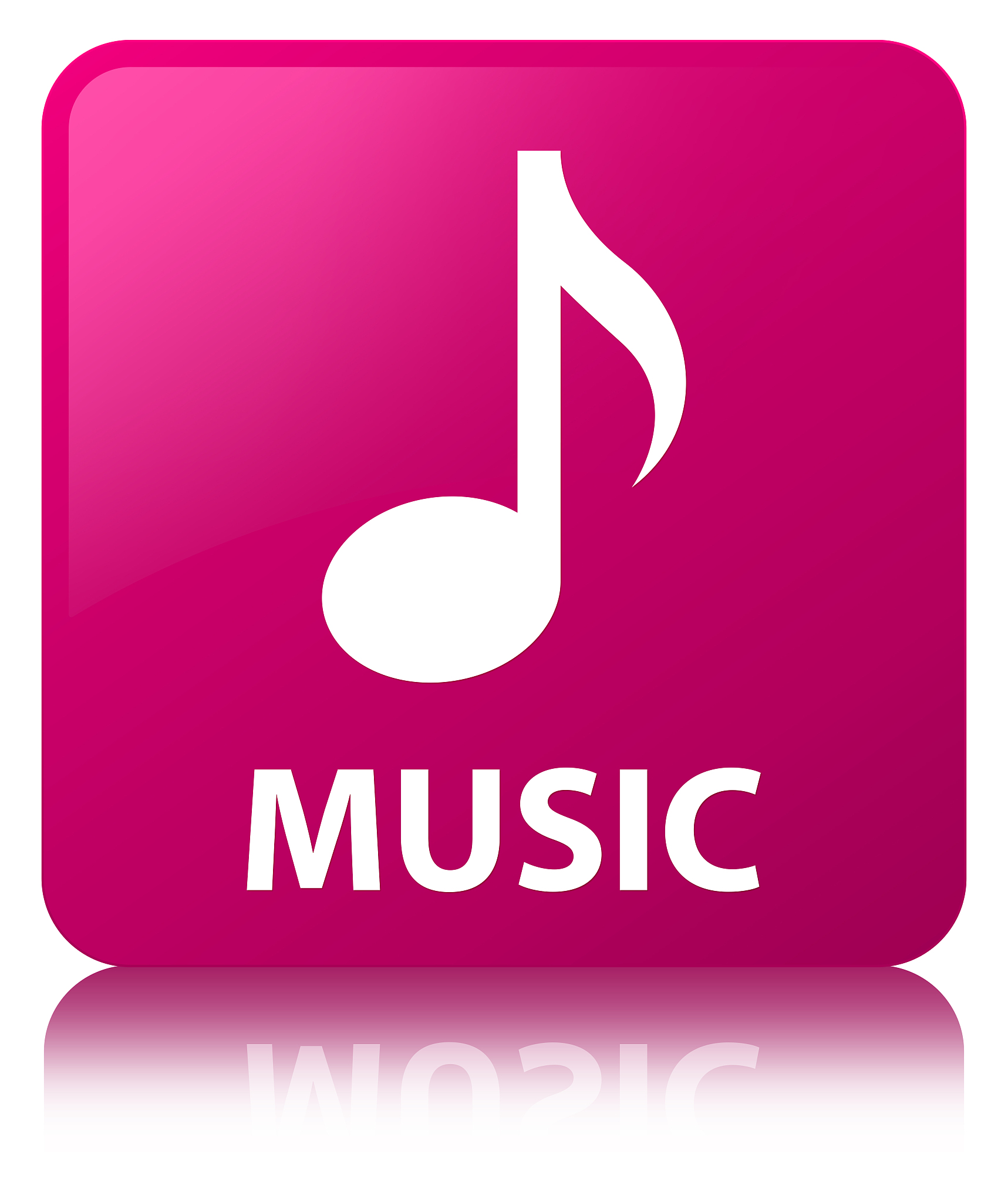 music pink square button
