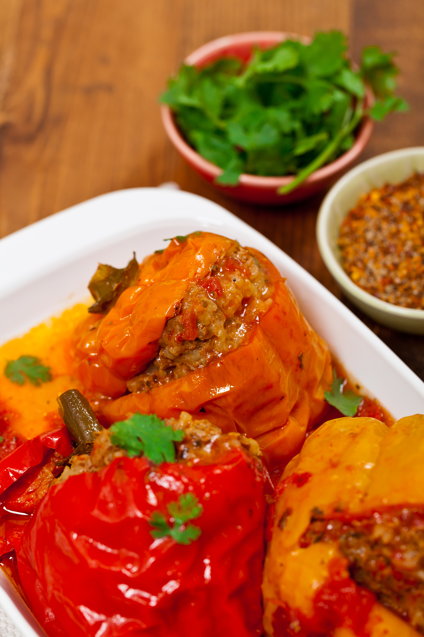 stuffed peppers with meat and rice