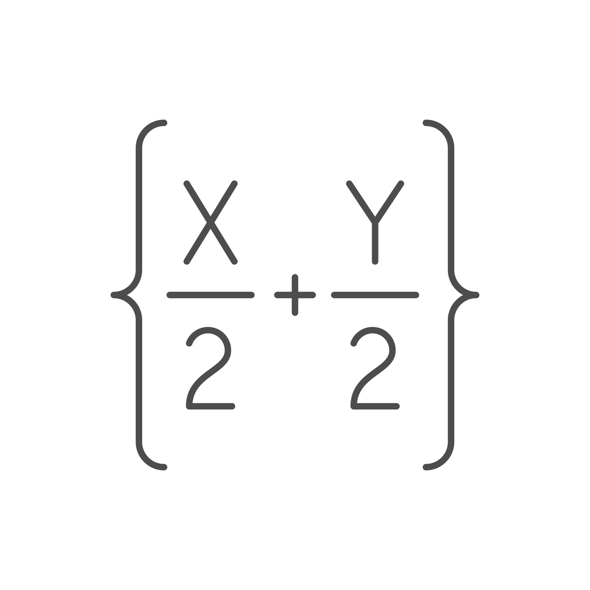 数学公式线条图标