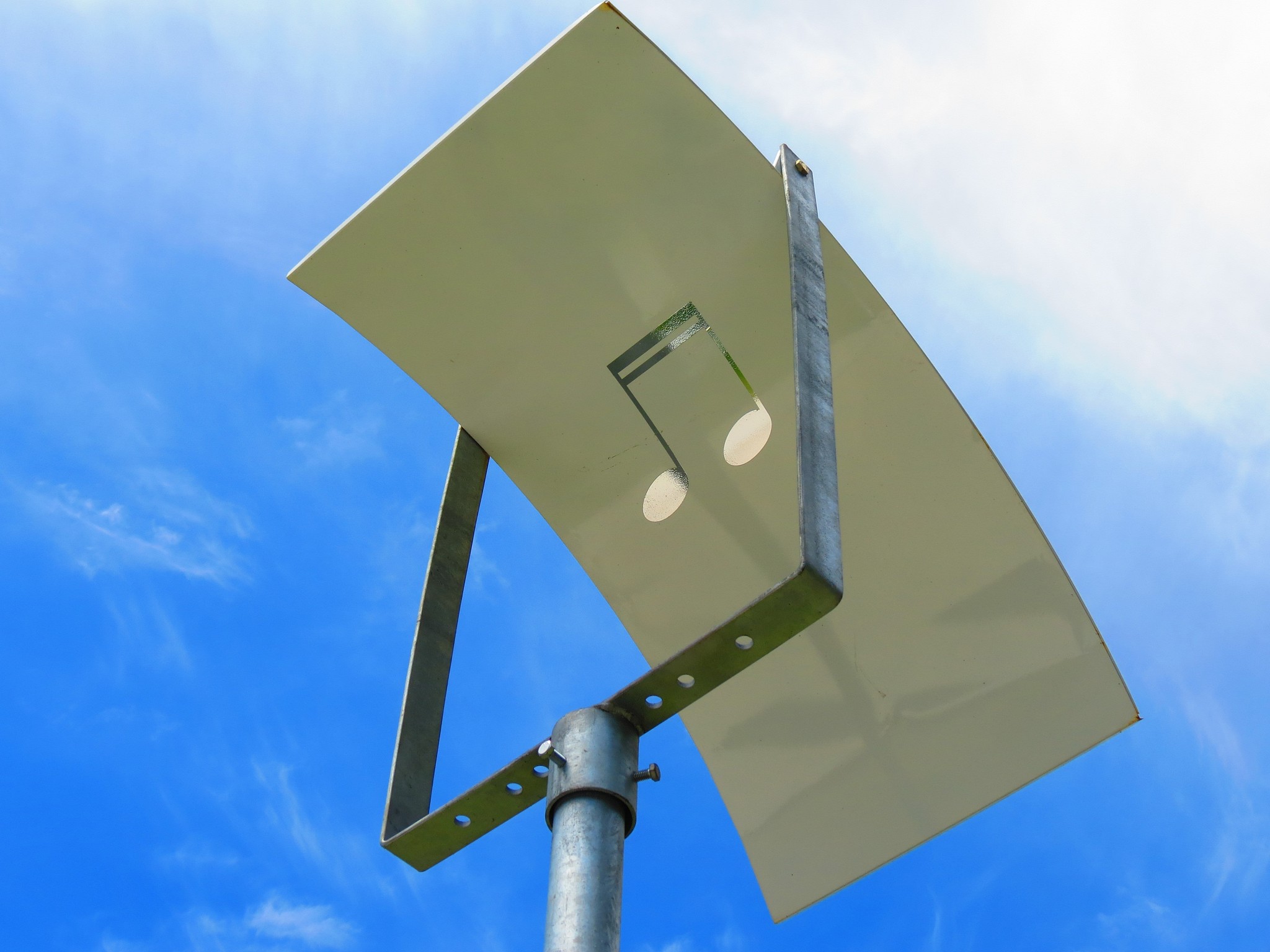 street light and  blue background.