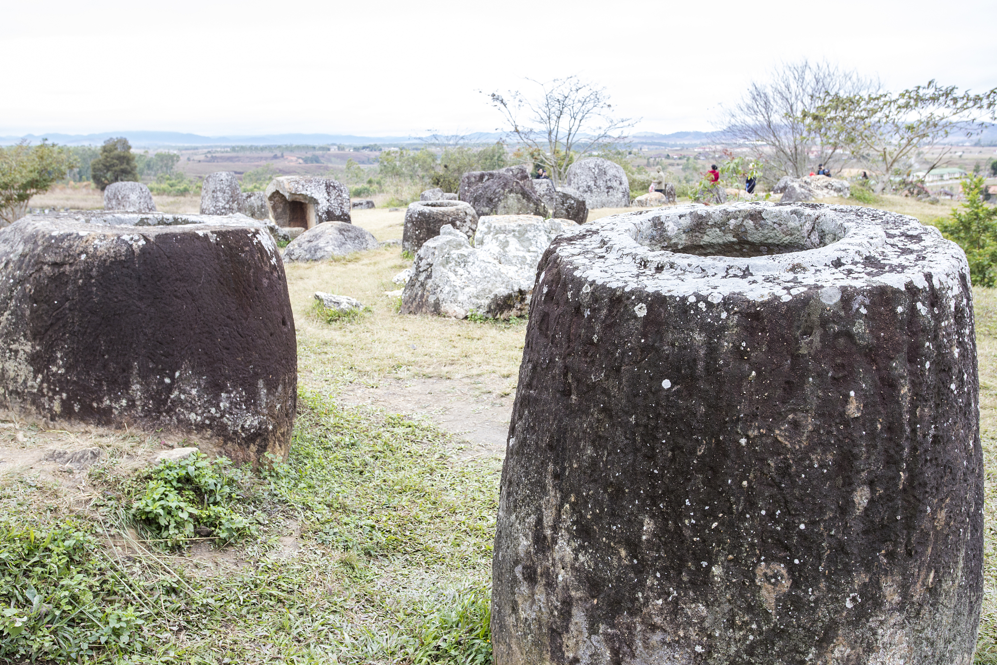 ancient and famous plain of jars in xieng khuang, laos