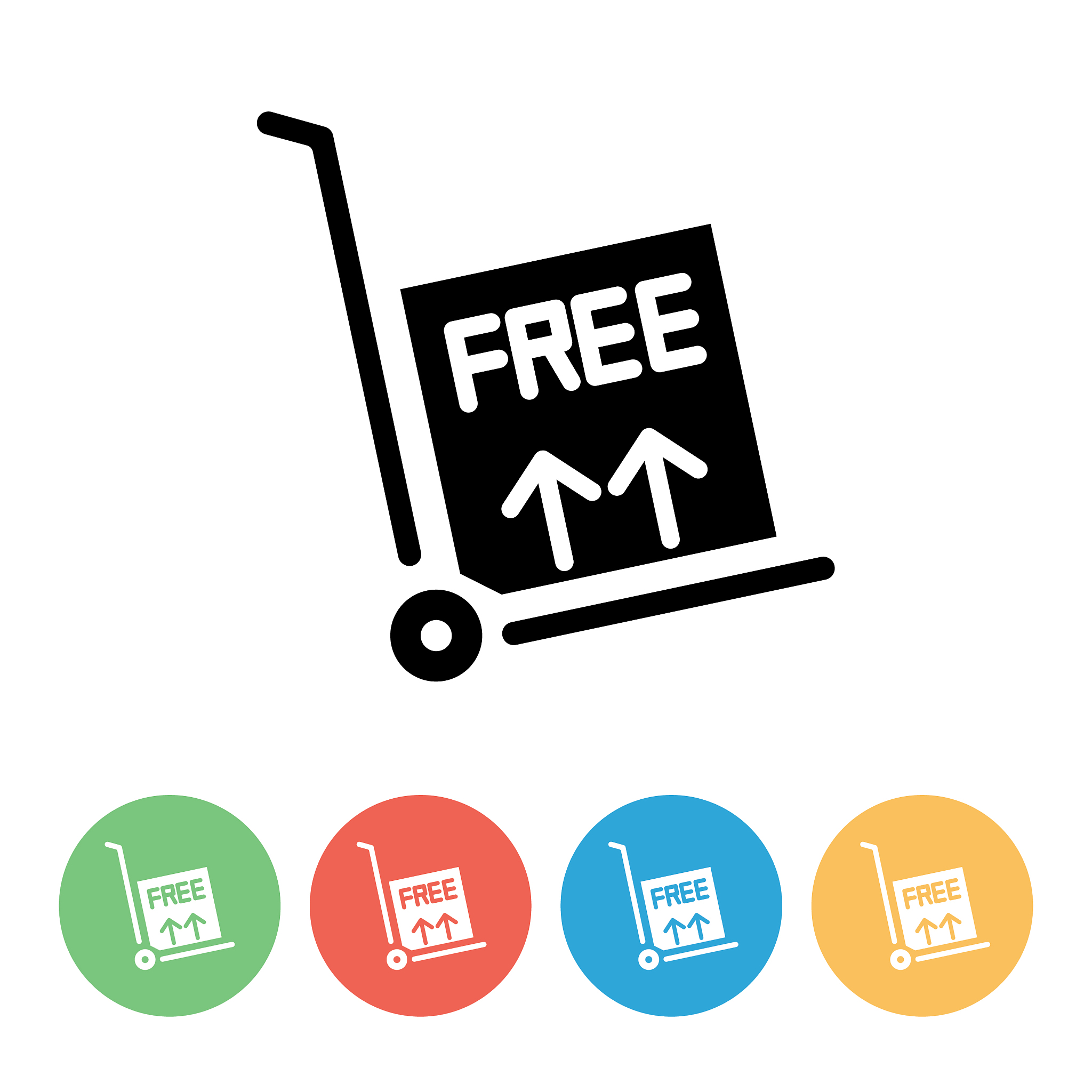 shopping and retail flat icon set