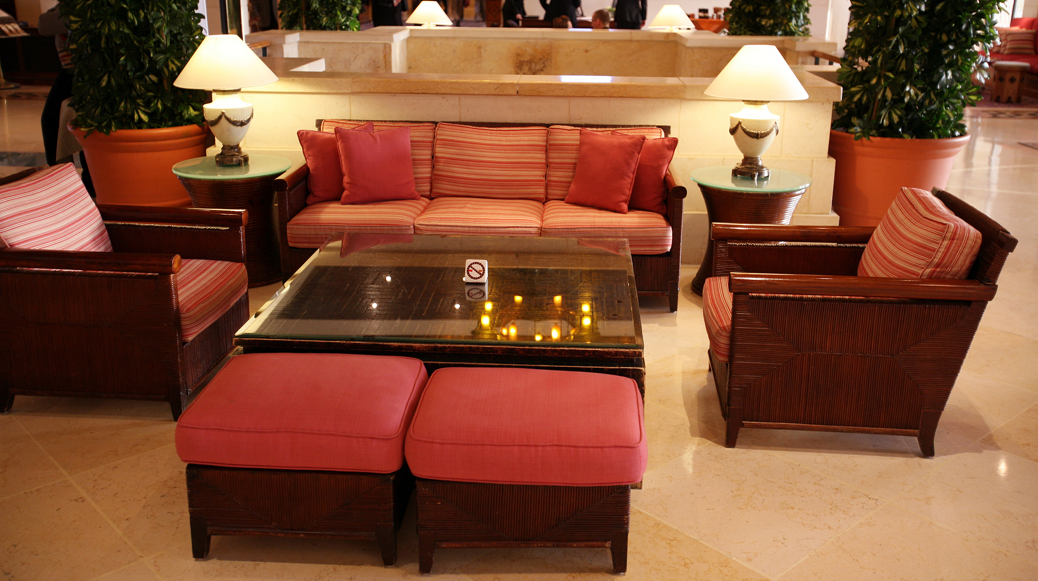 lobby with non smoking sign