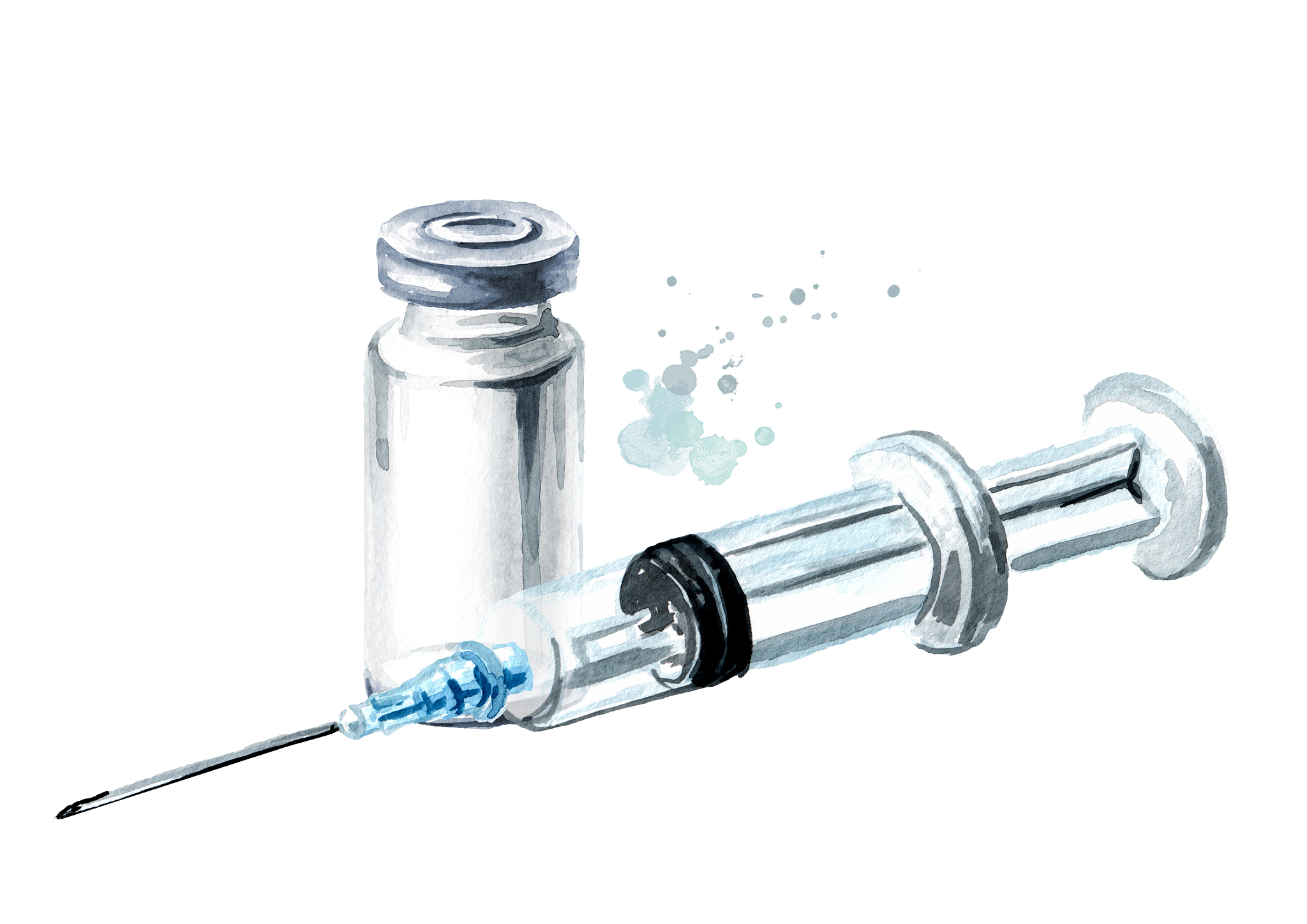 vaccine and syringe injection set. prevention, immunization and 