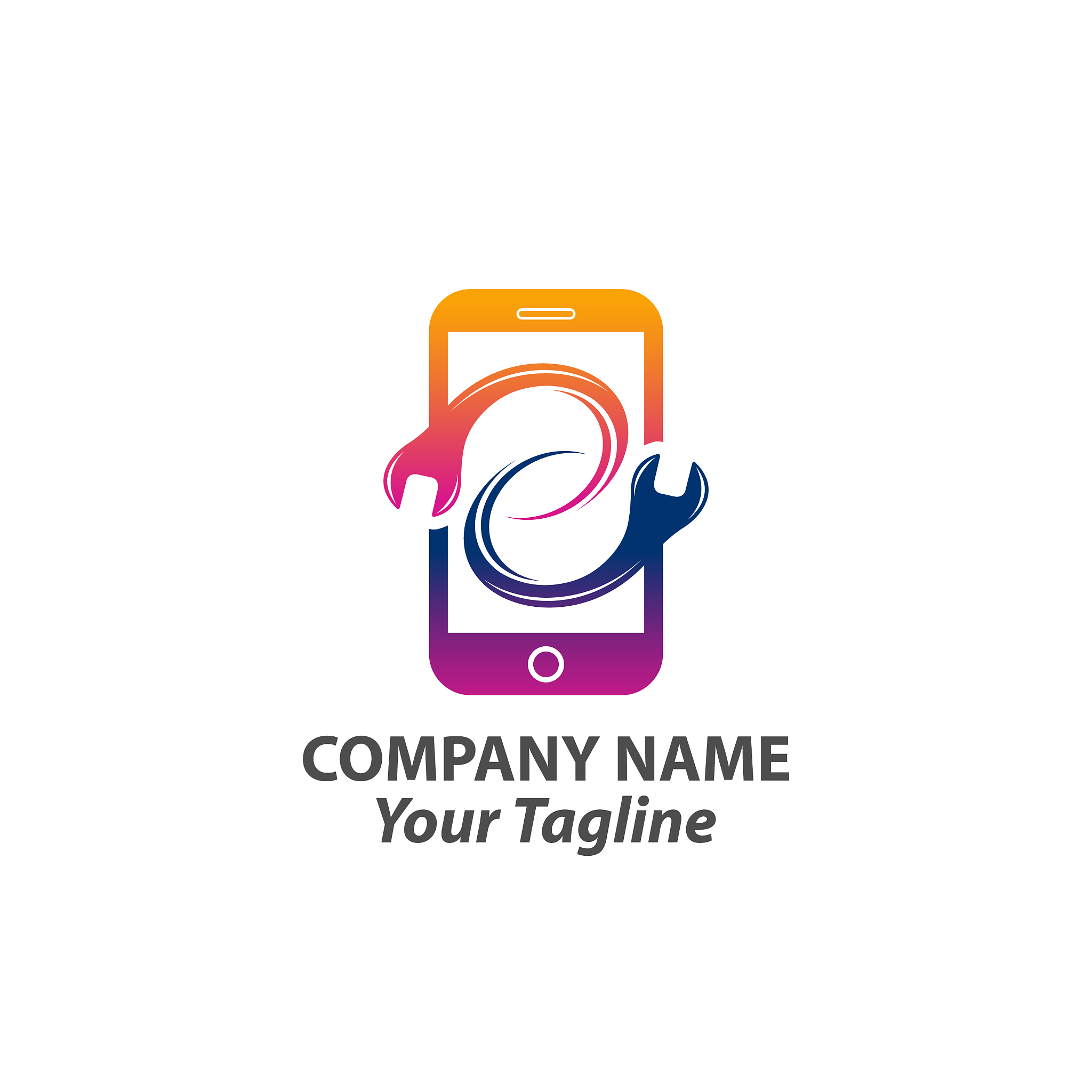 service phone logo template design or icon