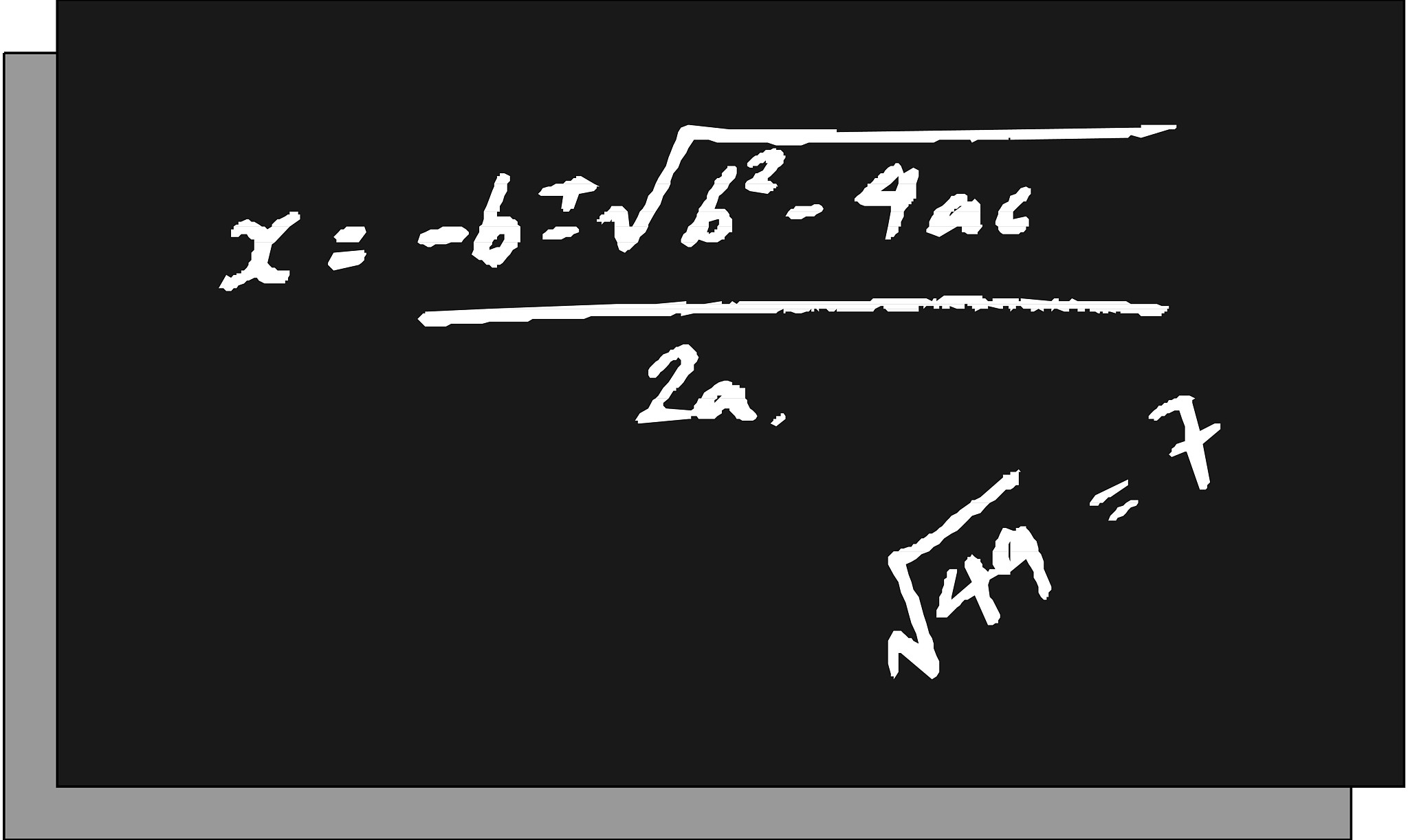 school board with formulas