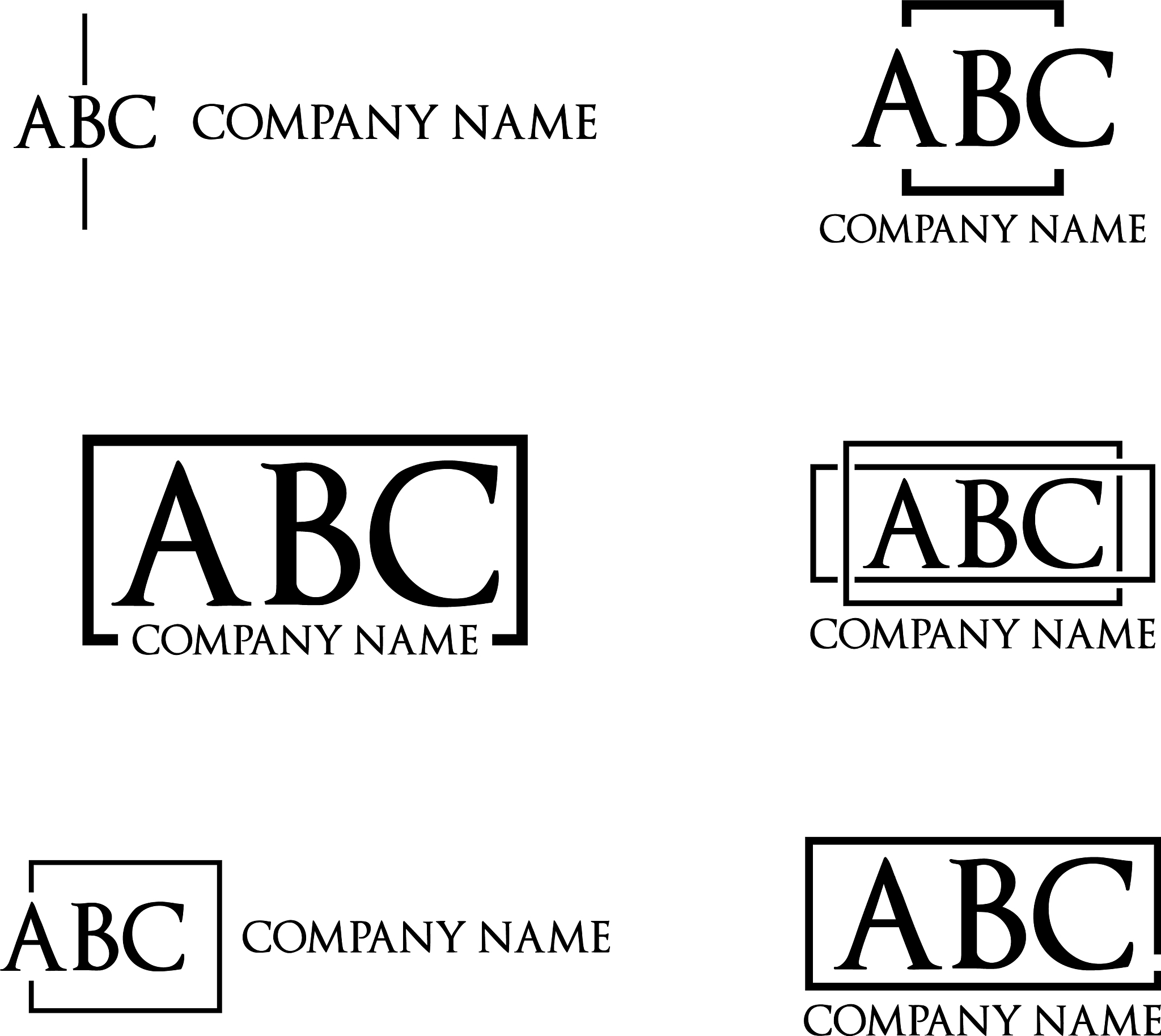 set logo letter designs simple and minimalis