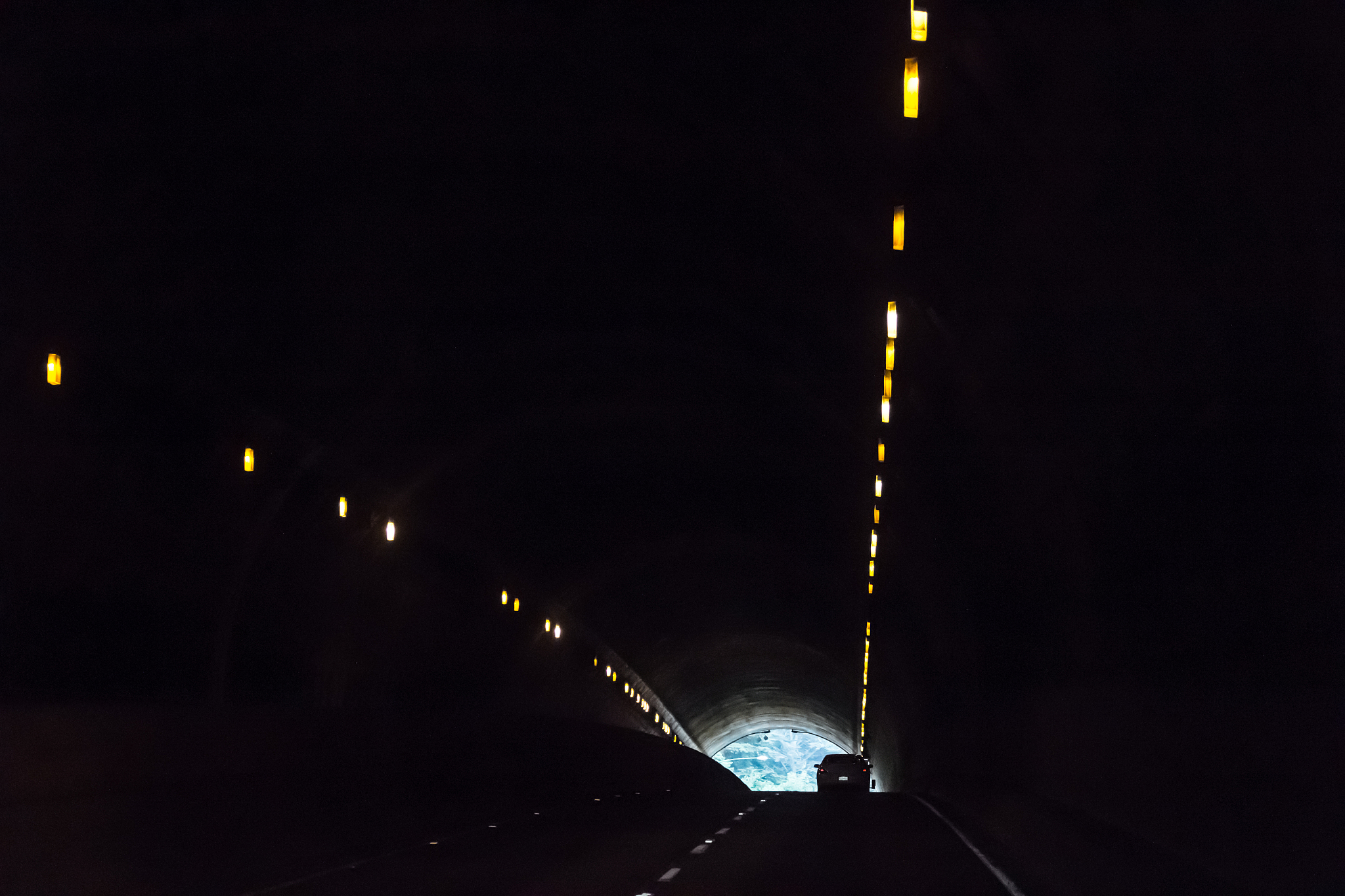 driving inside of tunnel