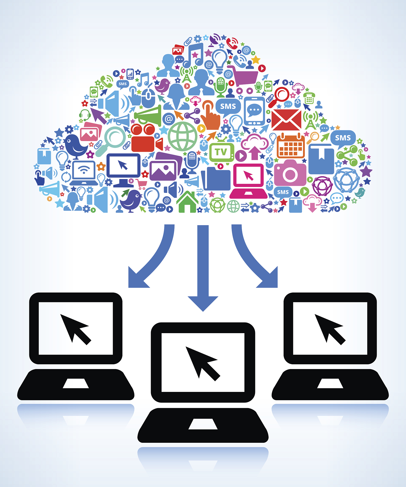 computer network on modern technology & communication cloud