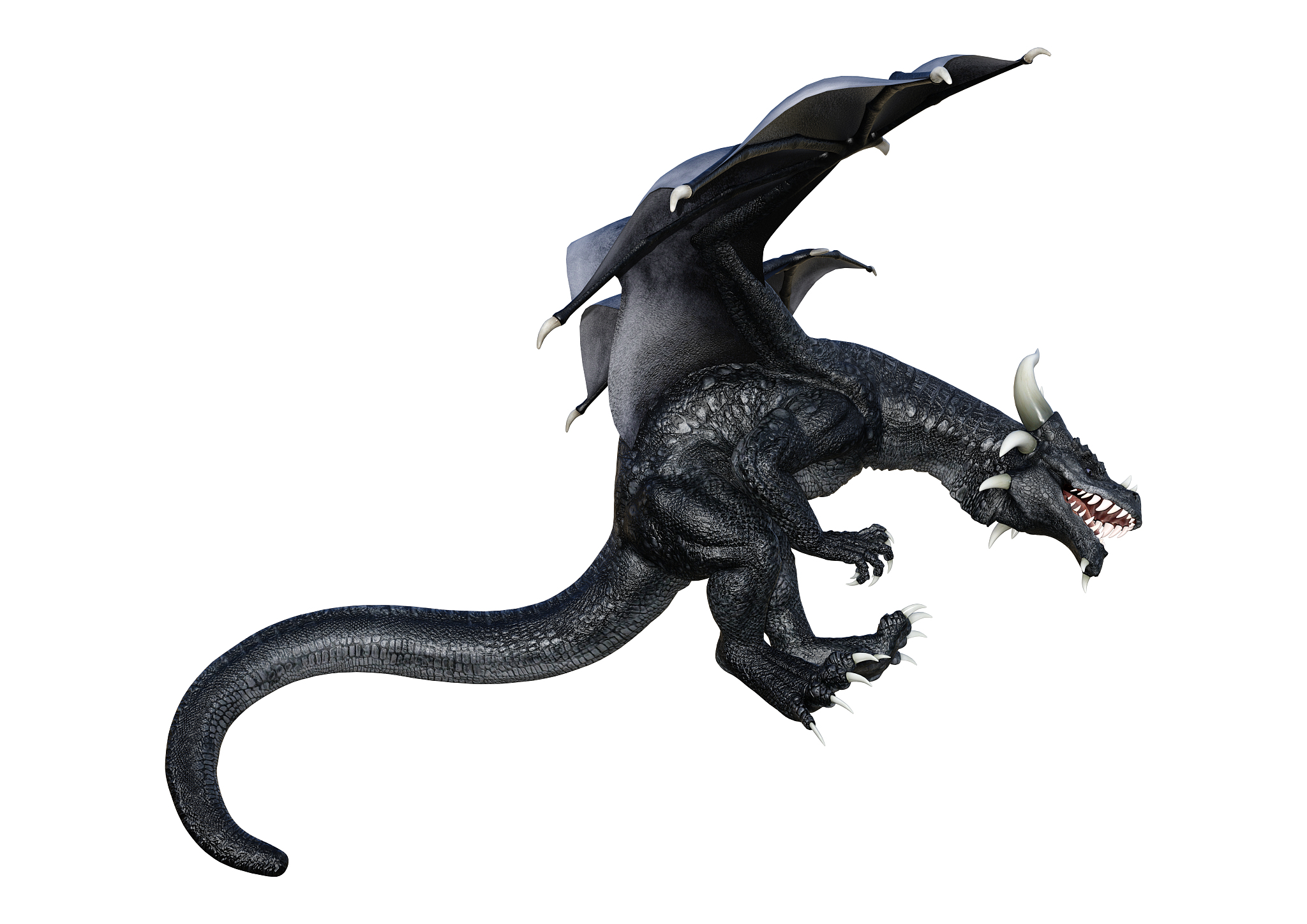 3d illustration fantasy dragon on white