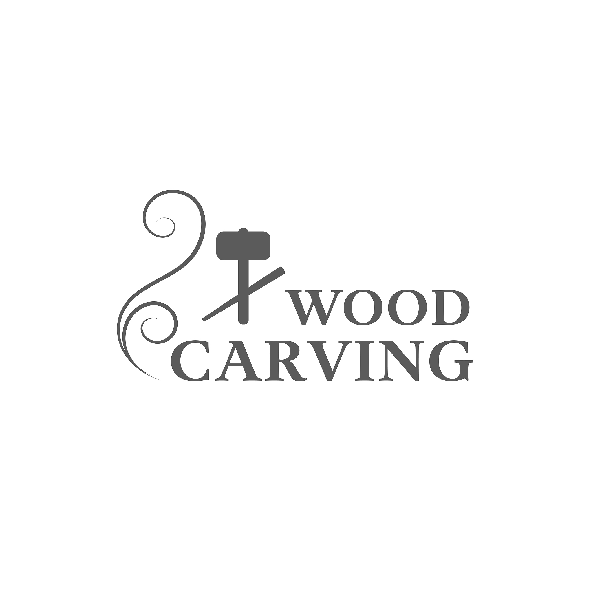 wood engraver logo design