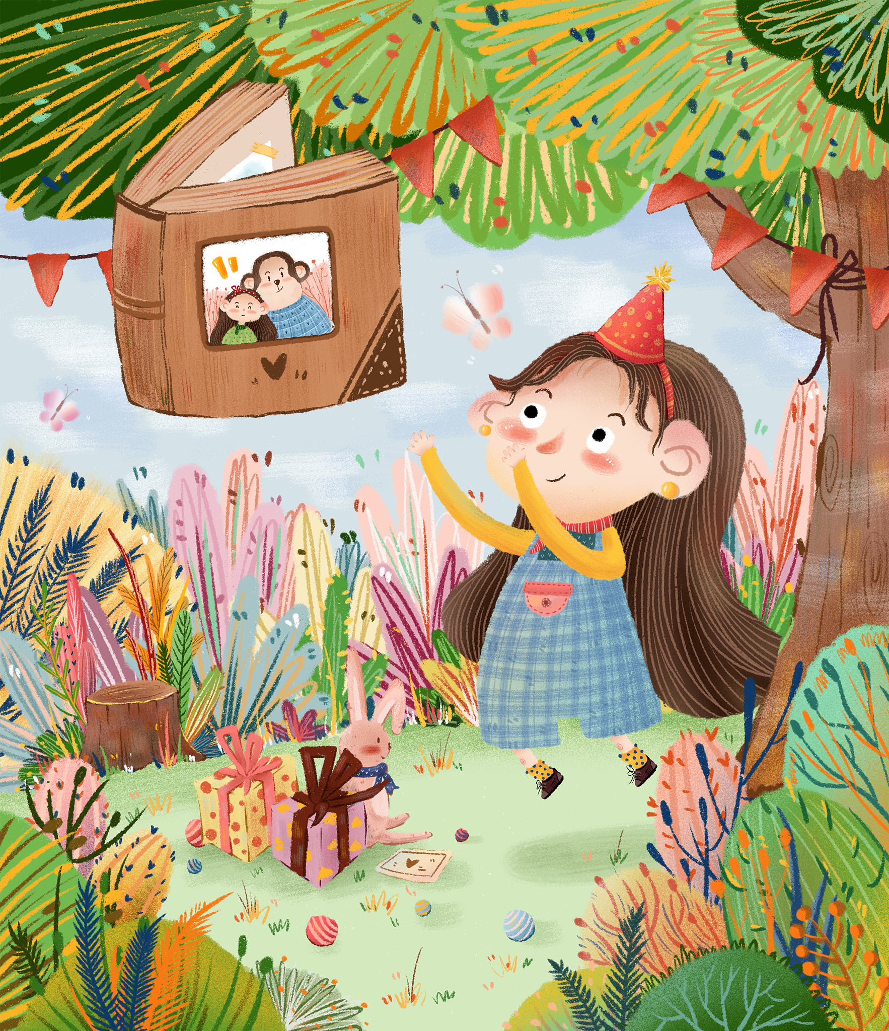 儿童插画自然自愈系列：创作过程与效果