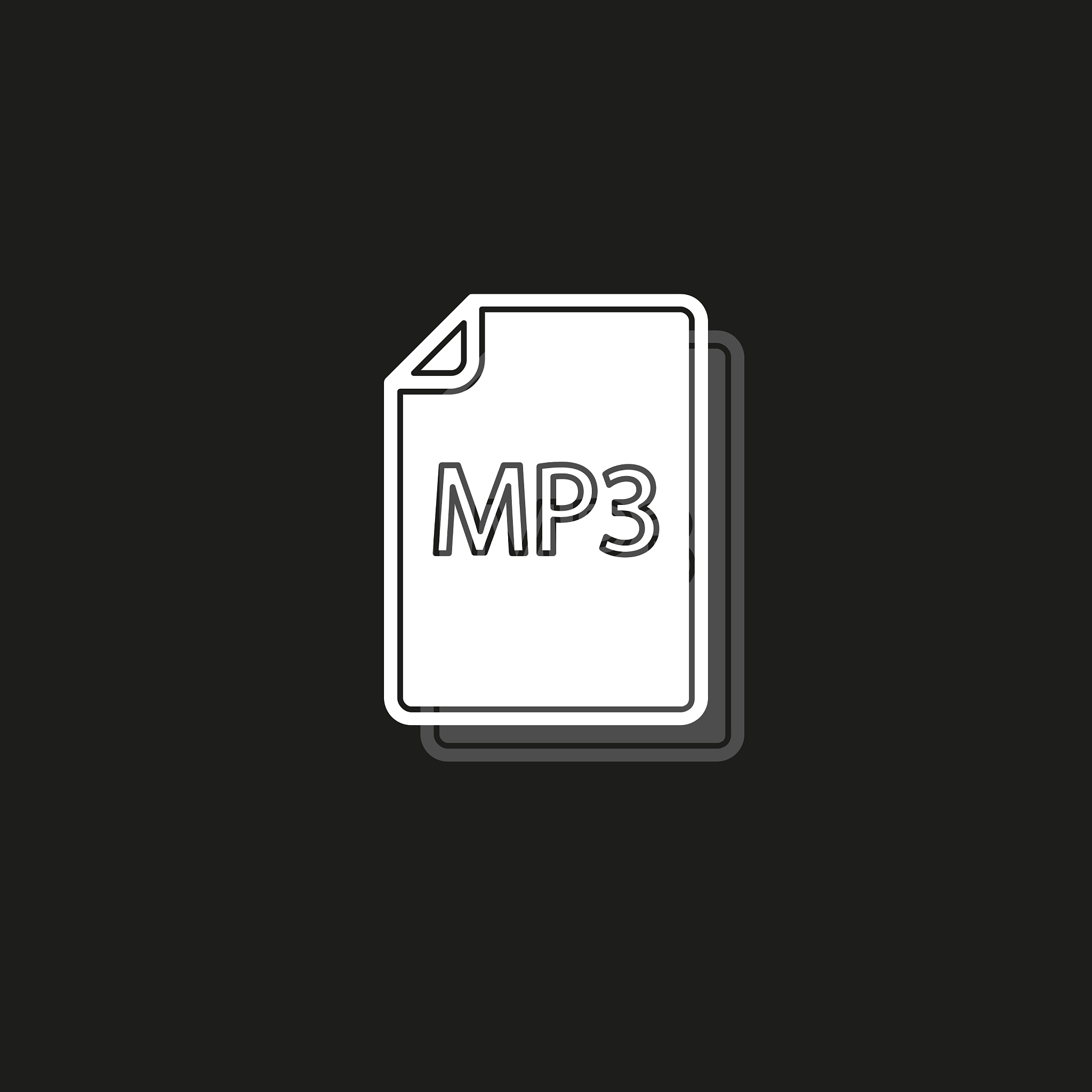 download mp3 document icon - file format symbol