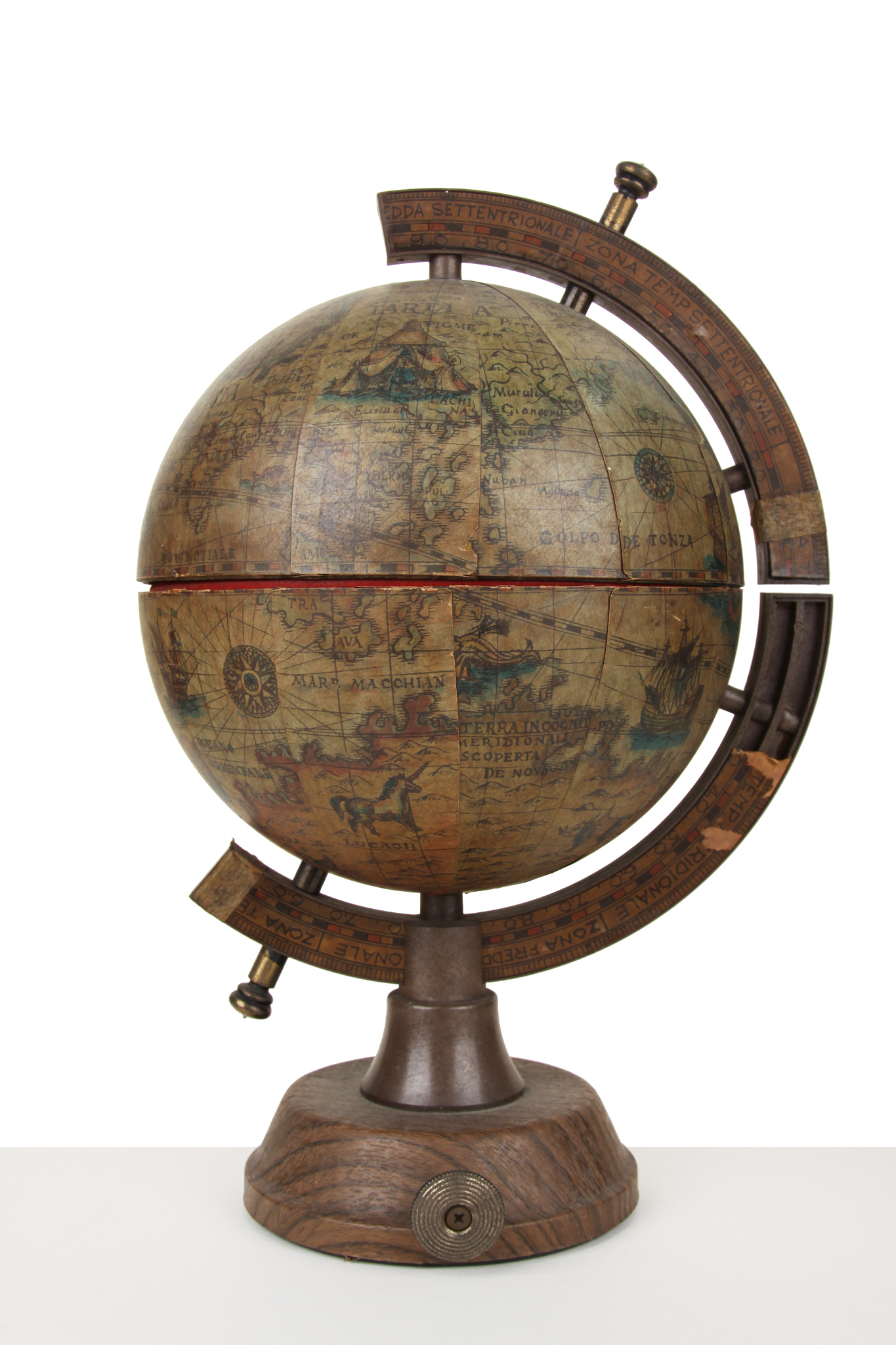 wood globe