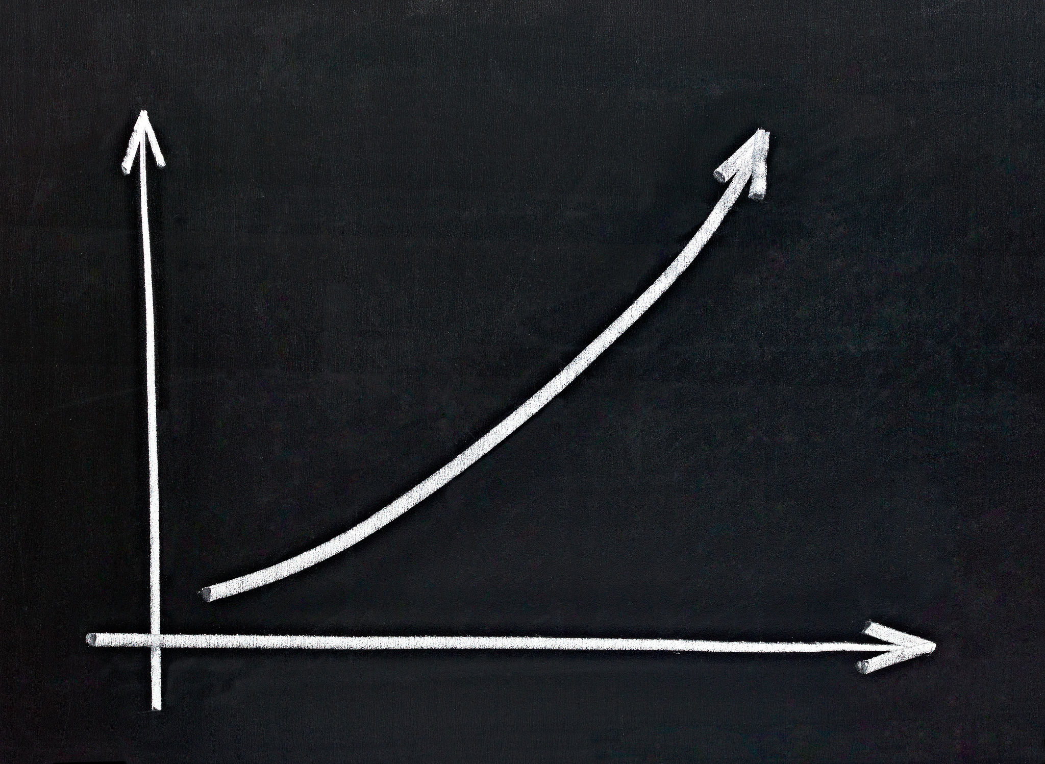 finance business graph on cha<strong>l</strong>kboard economy