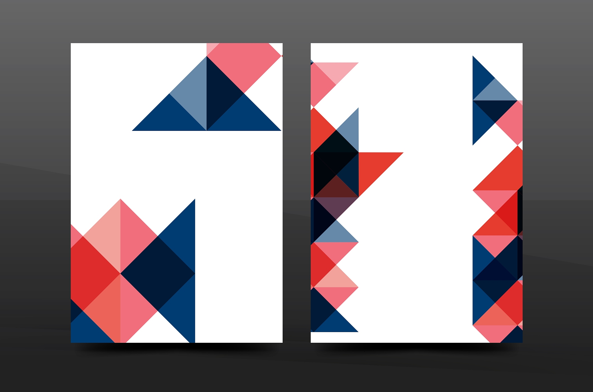 colorful geometry design annual report a4 cover
