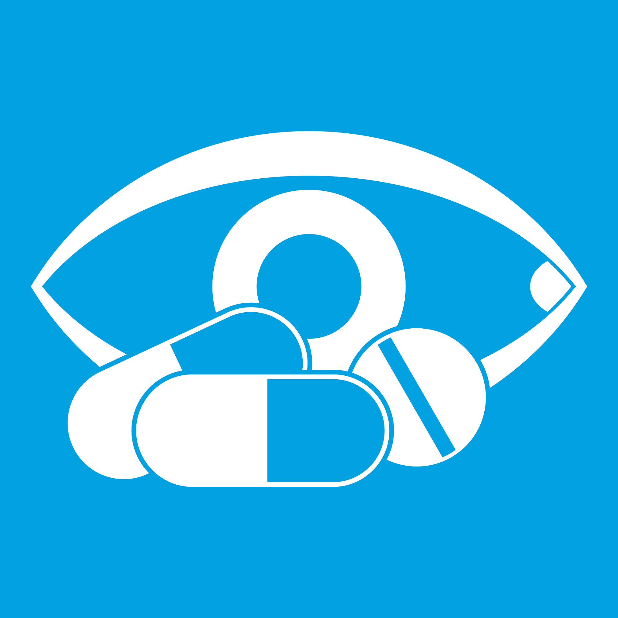 treatment of the eye icon white