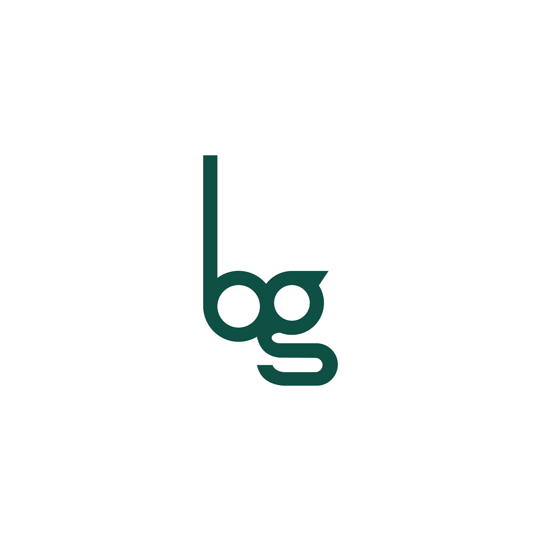 initial letter bg or gb logo design template