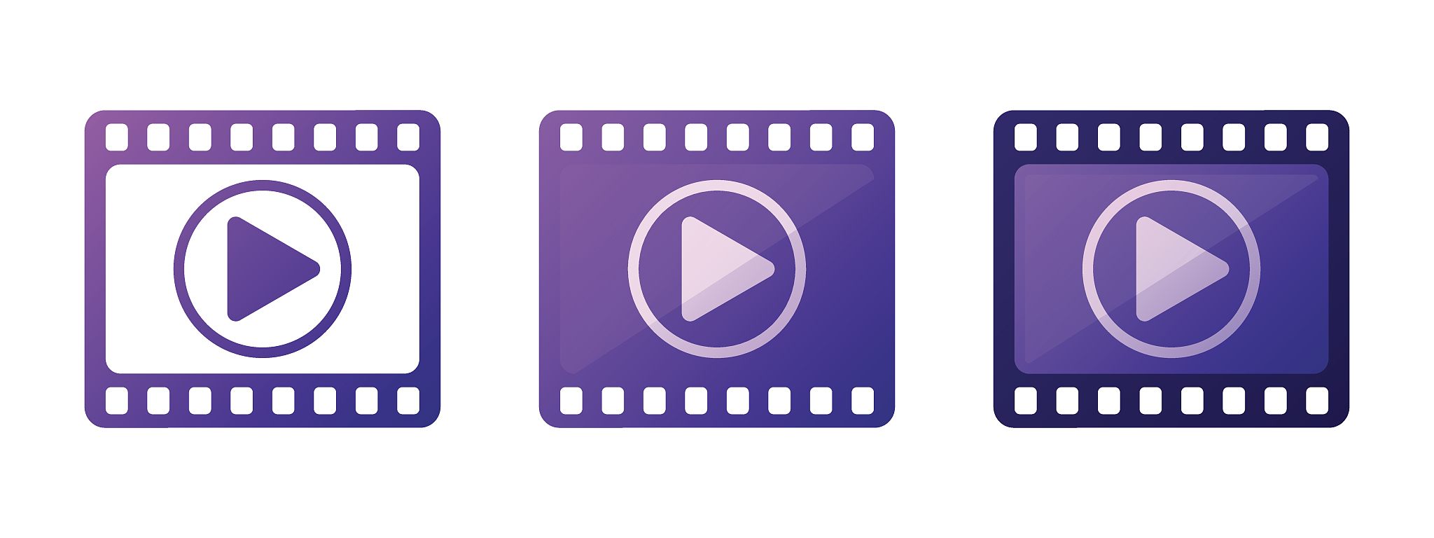 play video icons