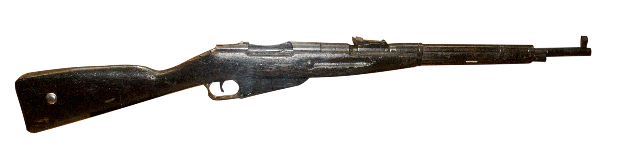 rifle isolated on white background. vintage rifle. rifle top vie